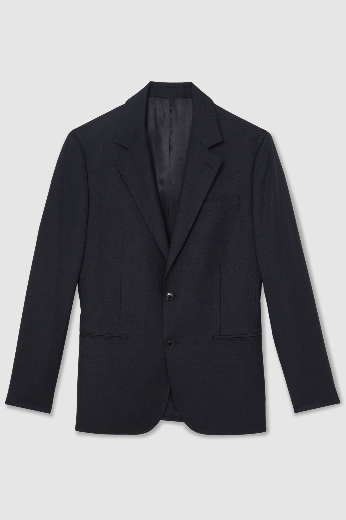 SB 2B NOTCH PRINCE OF WALES CHECK BLAZER NAVY 4