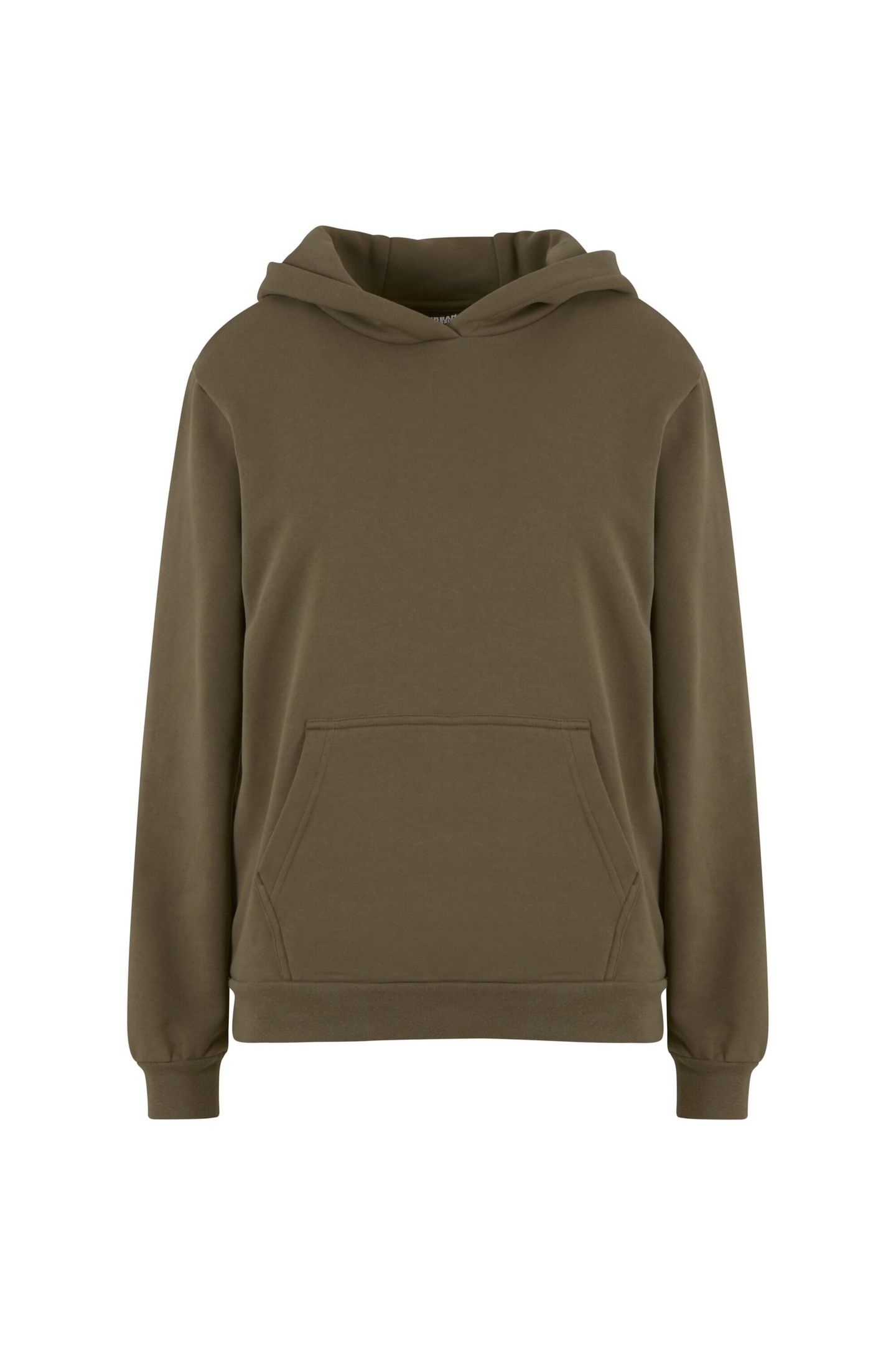 LADIES LOOSE BRUSHED FLEECE HOODY OLIVE 3