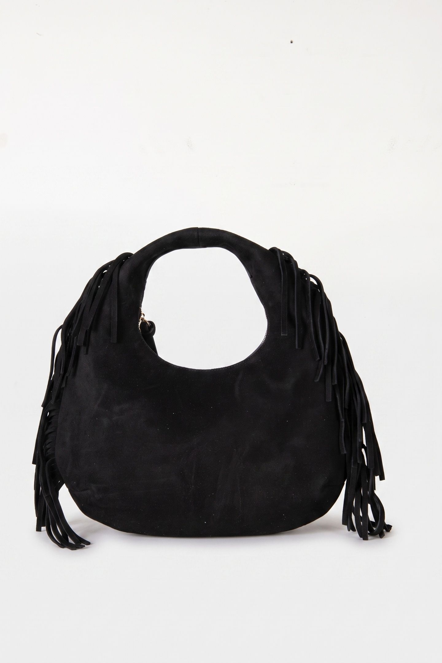 S SMALL ADELICE FRINGED BLACK 3