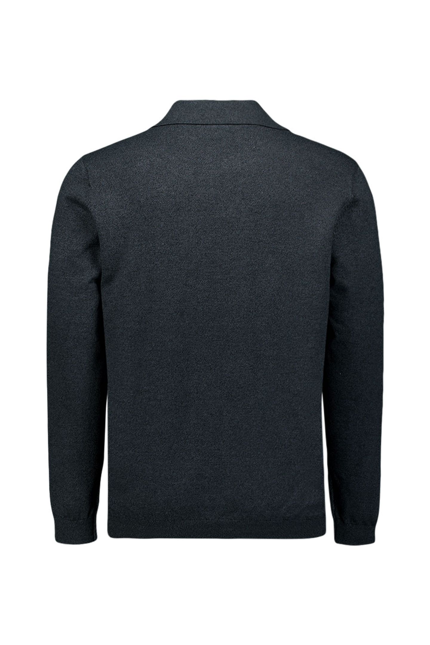 PULLOVER V POLO MELANGE DARK GREY 6