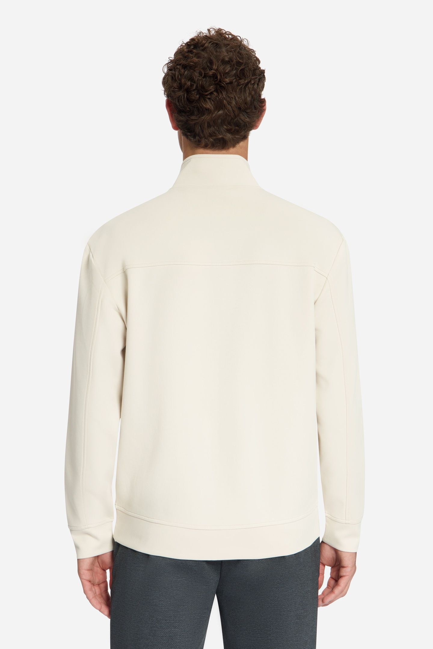 SWEATER FULL ZIP STONE 4