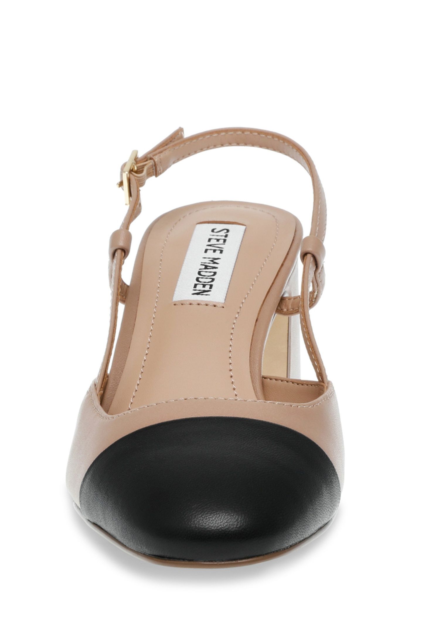 ZEINA PUMPS TAN/BLACK LEATHER 4