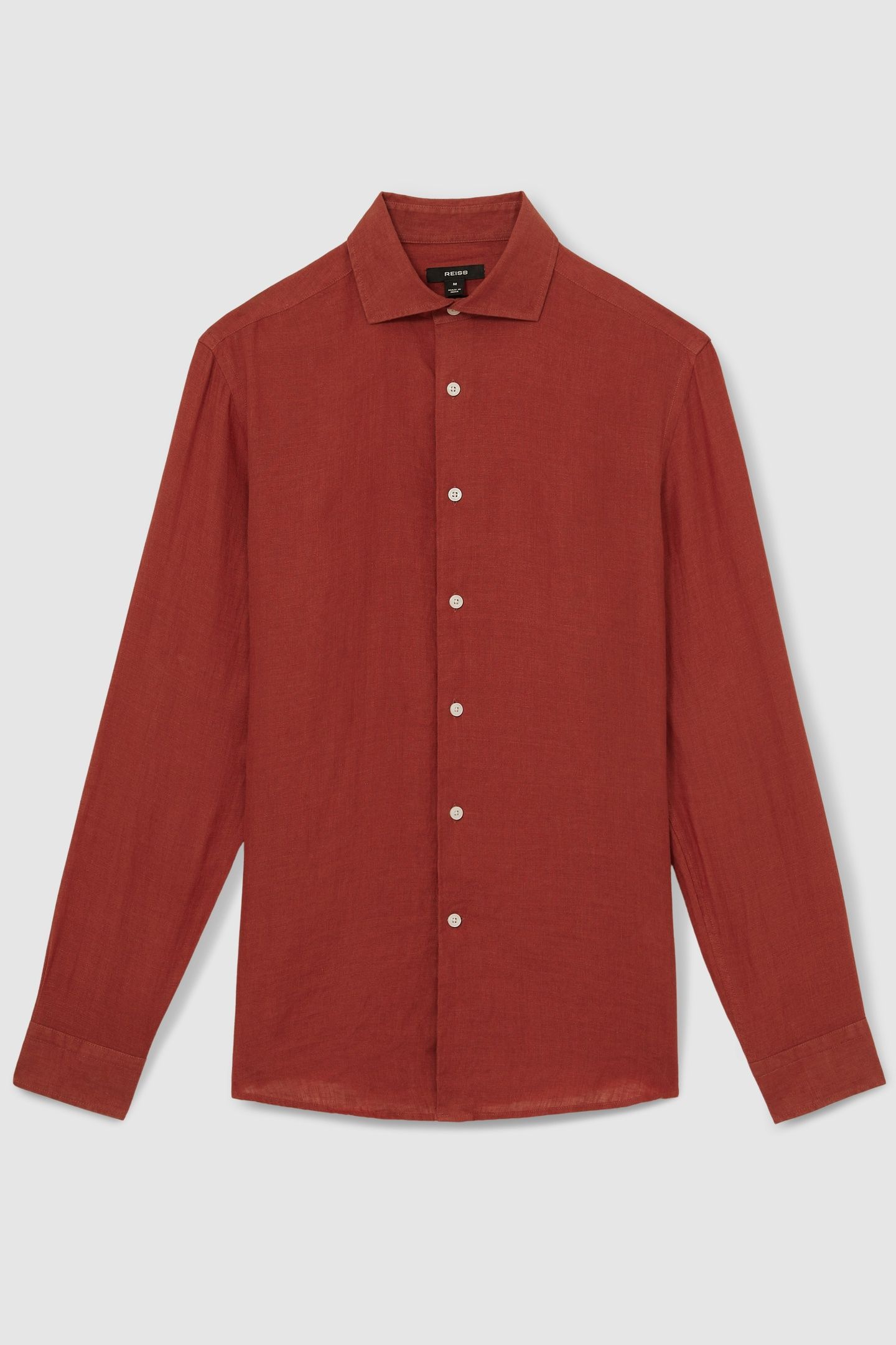 LS LINEN SHIRT PAPRIKA RED 3