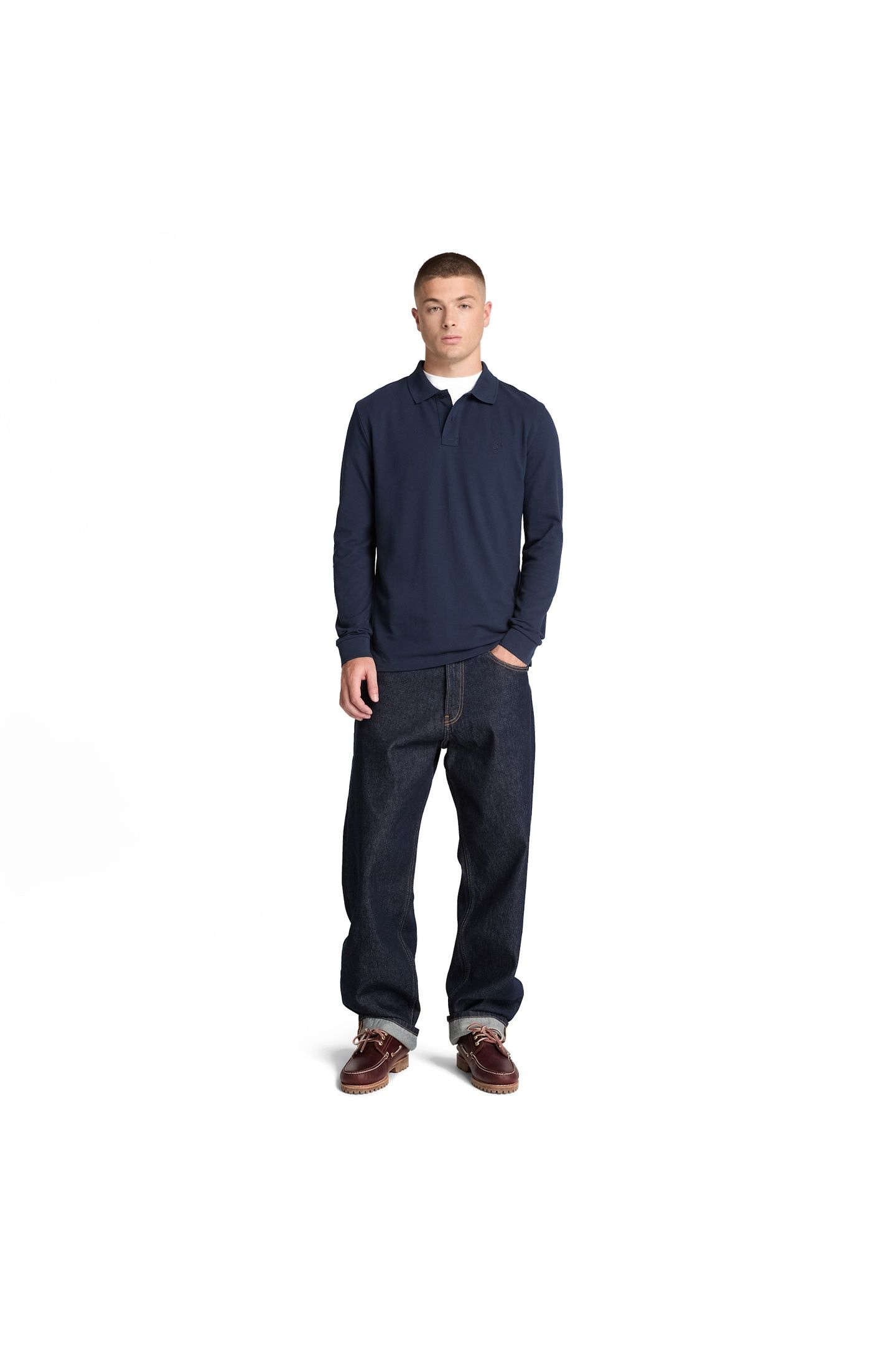 OYSTER RIVER CHEST LOGO LS POLO REGULAR DARK SAPPHIRE 4