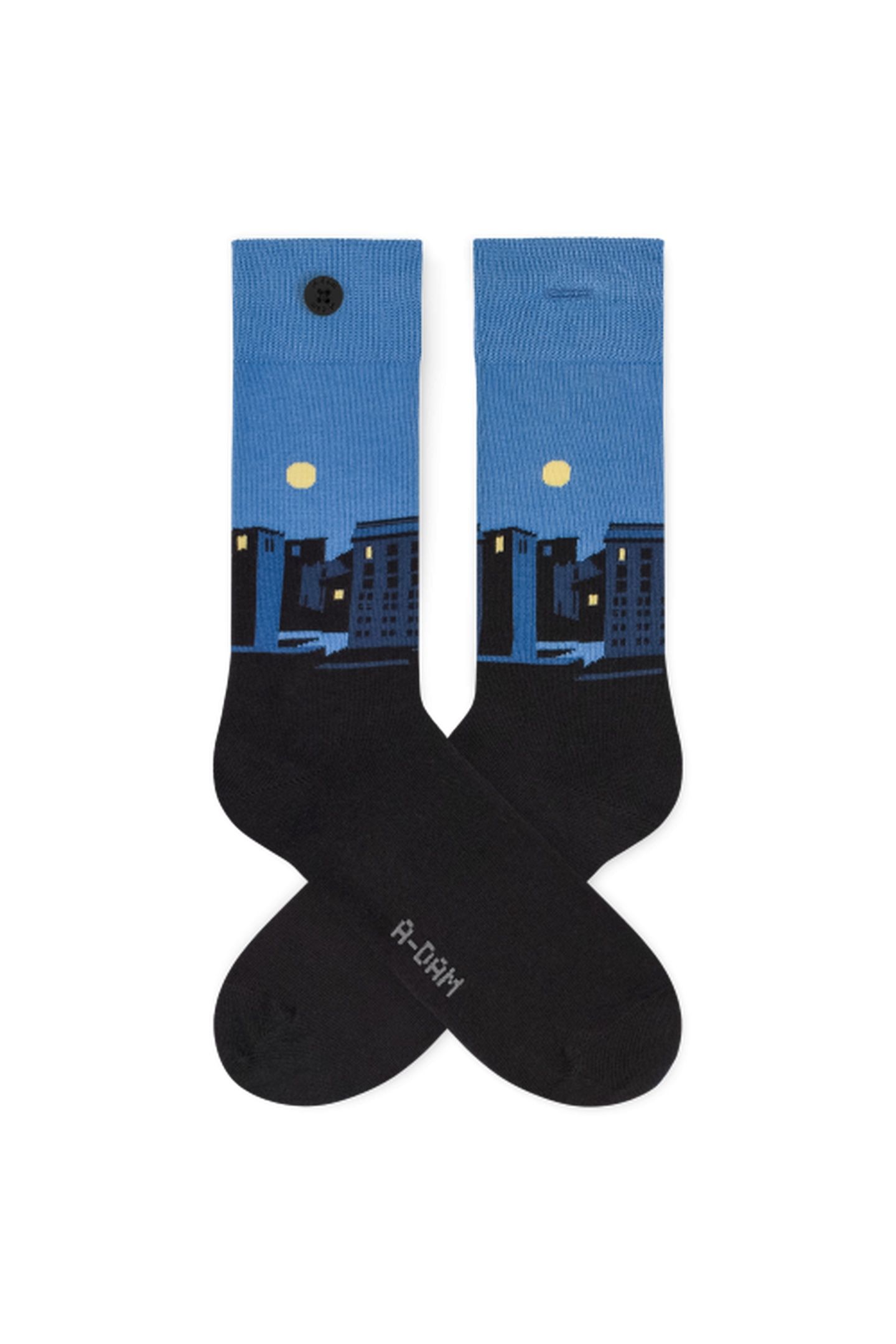A-DAM 3-PACK CASUAL SOCKS BLUE DARK CITY BLUE NIGHT 2