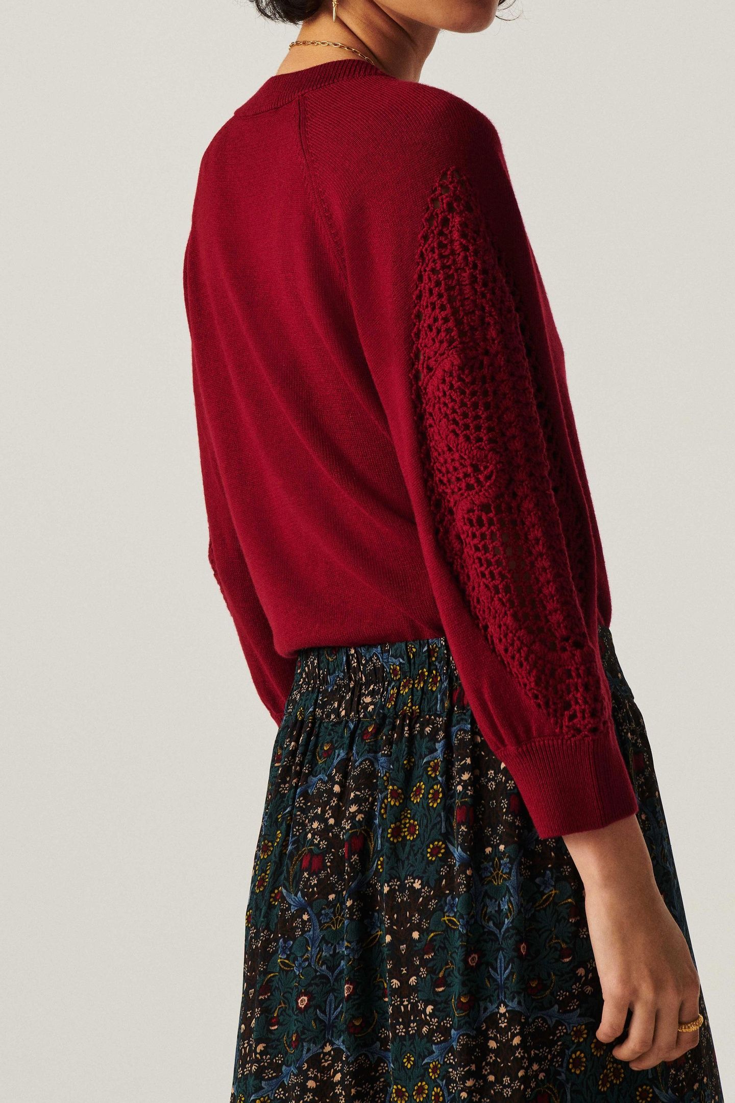 SHORT SLEEVES KNIT BURGUNDY 2