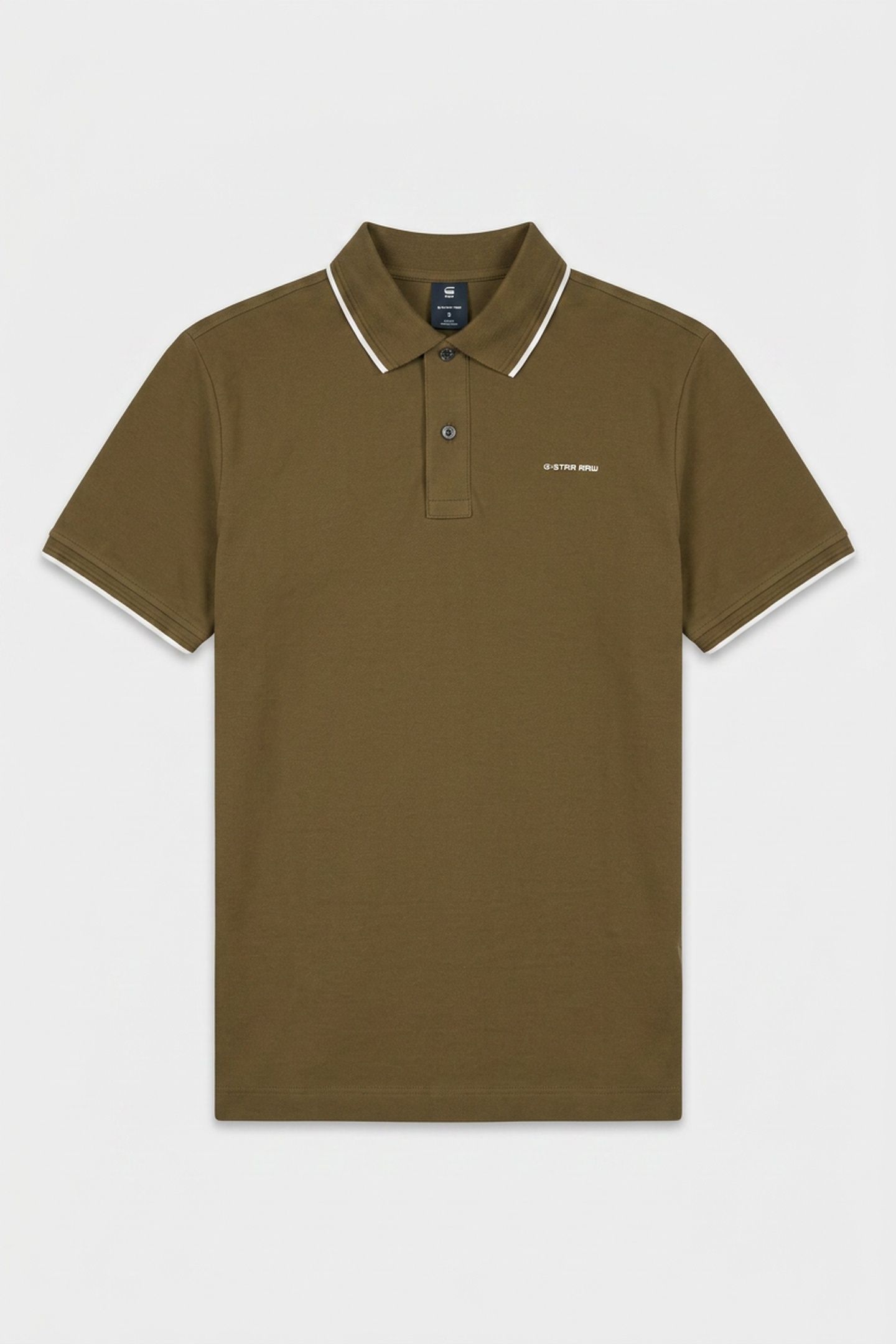 CHEST LOGO STRIPED POLO DARK OLIVE 3