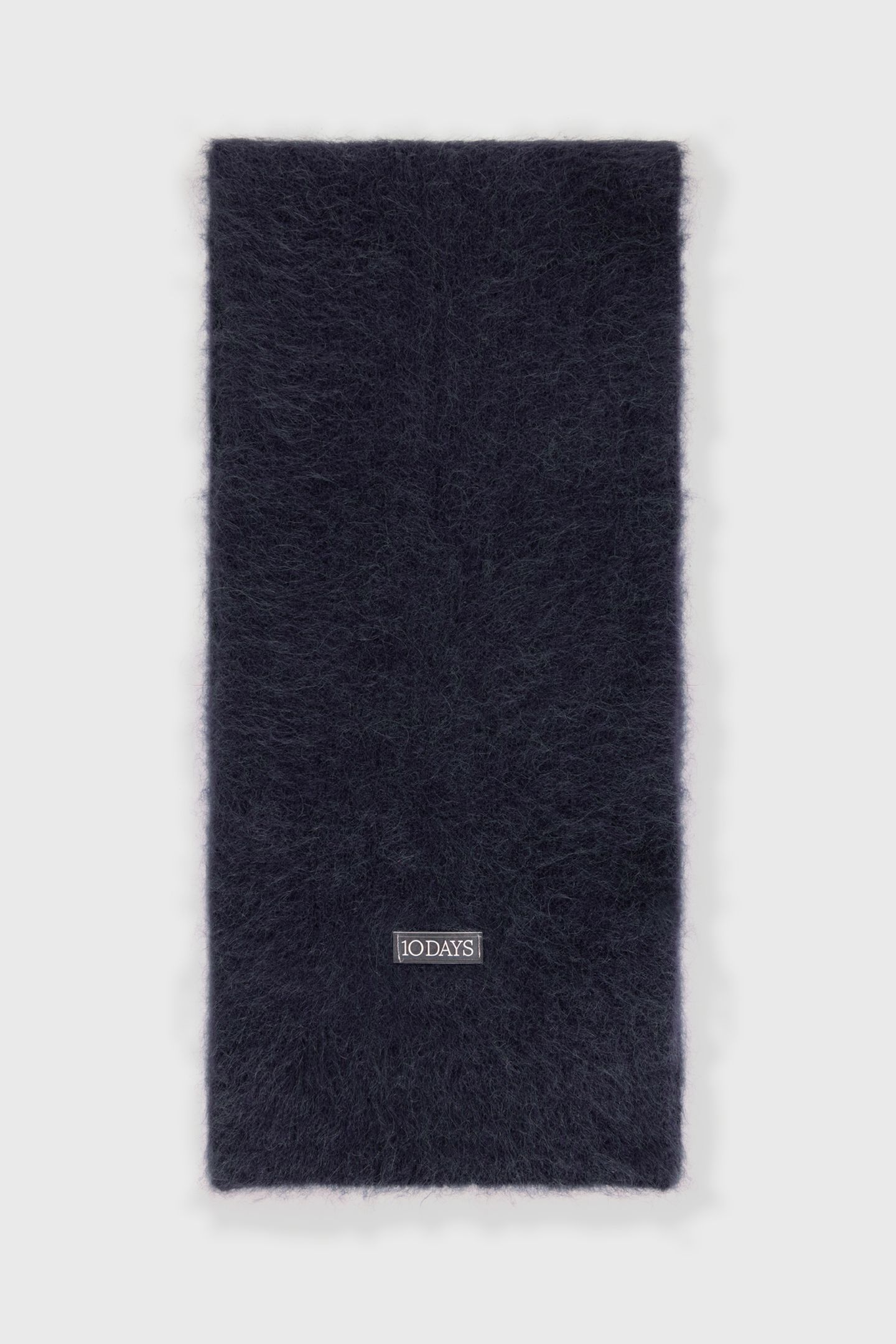 SOFT HAIRY KNIT SCARF DARK NAVY 2