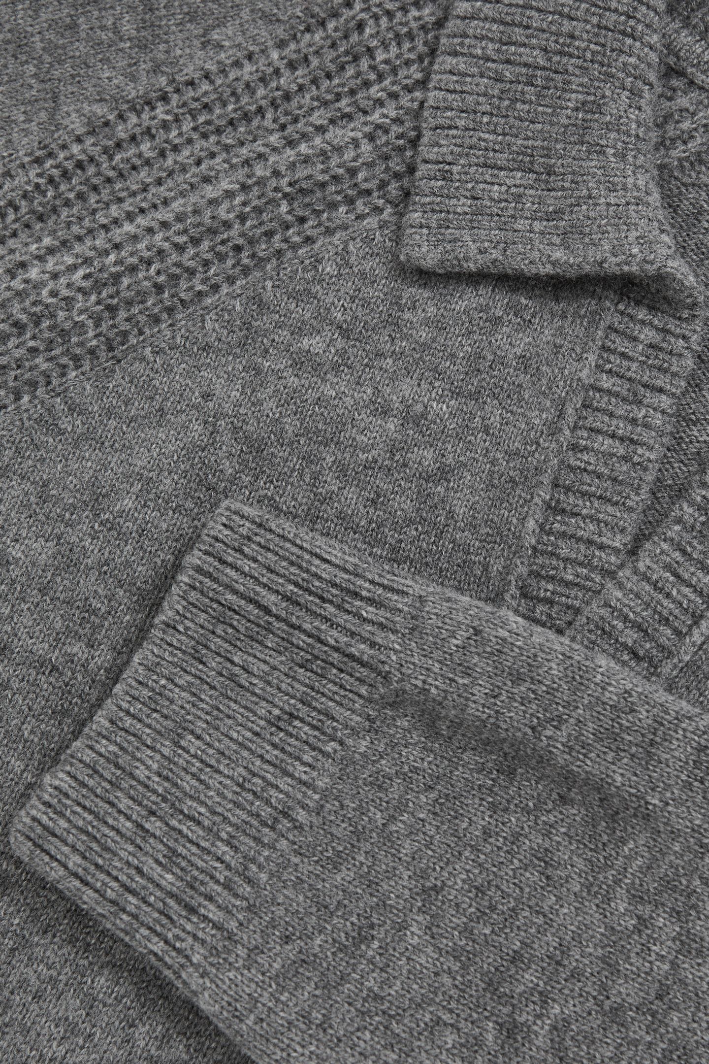 LS OPEN COLLAR JUMPER MID GREY MELANGE 6