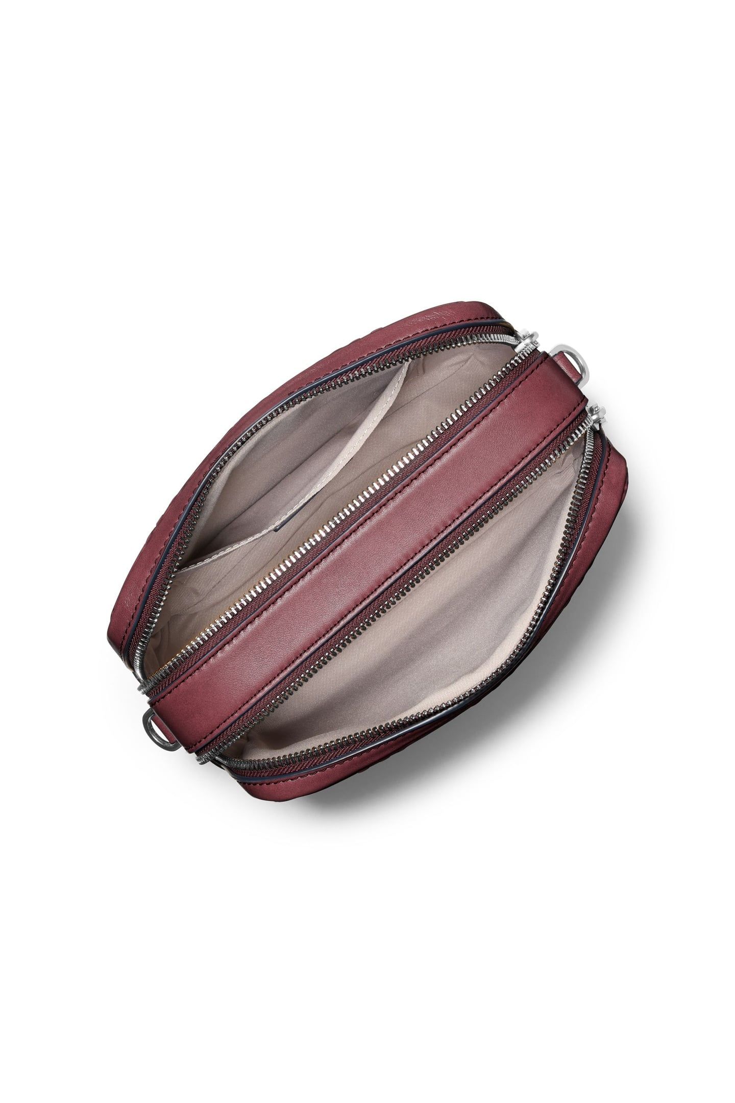 MEDIUM DOUBLE ZIP CHAIN CAMERA CROSSBODY OXBLOOD 3