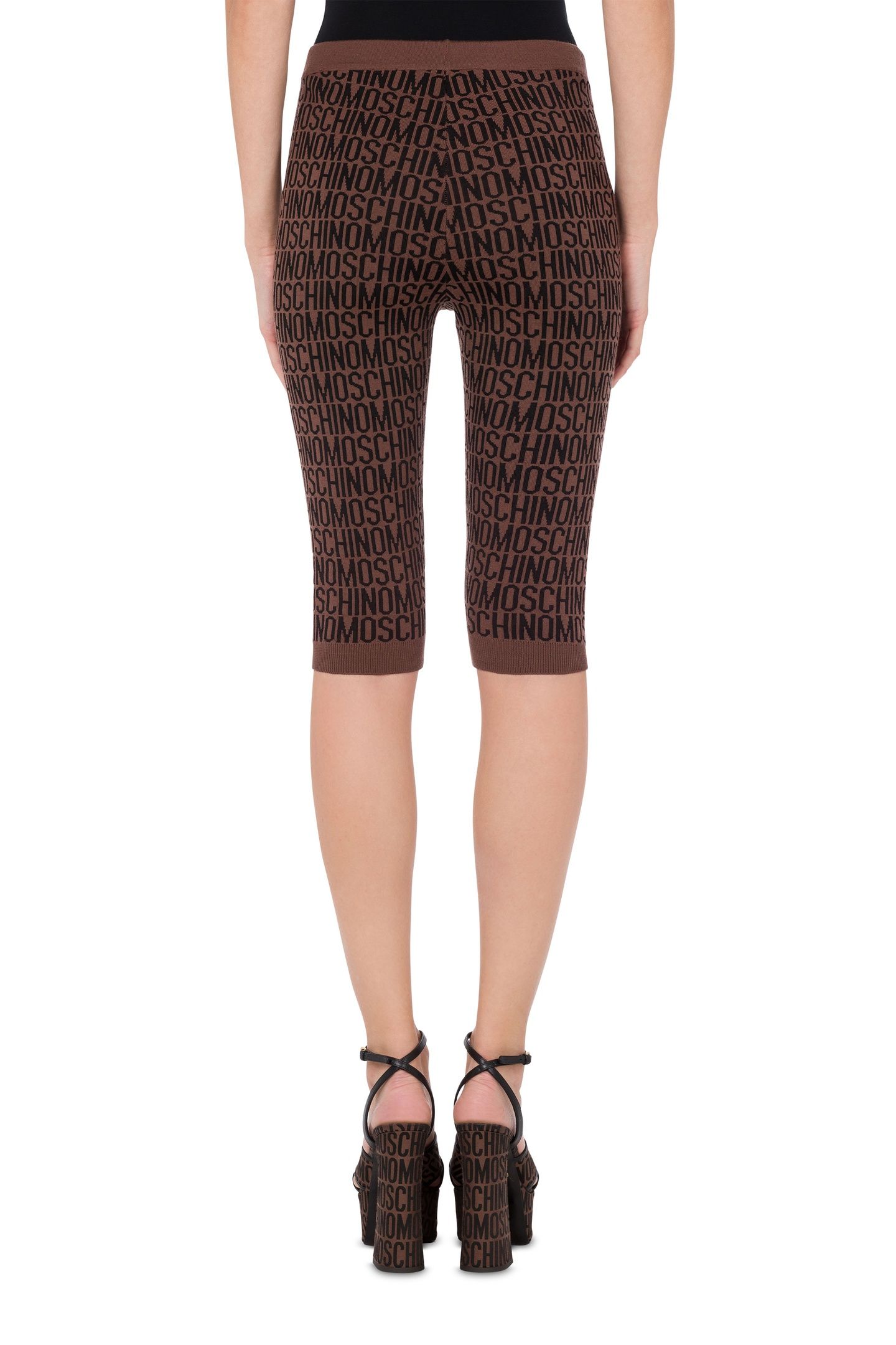 ALLOVER LOGO WOOL LEGGINGS BROWN 2