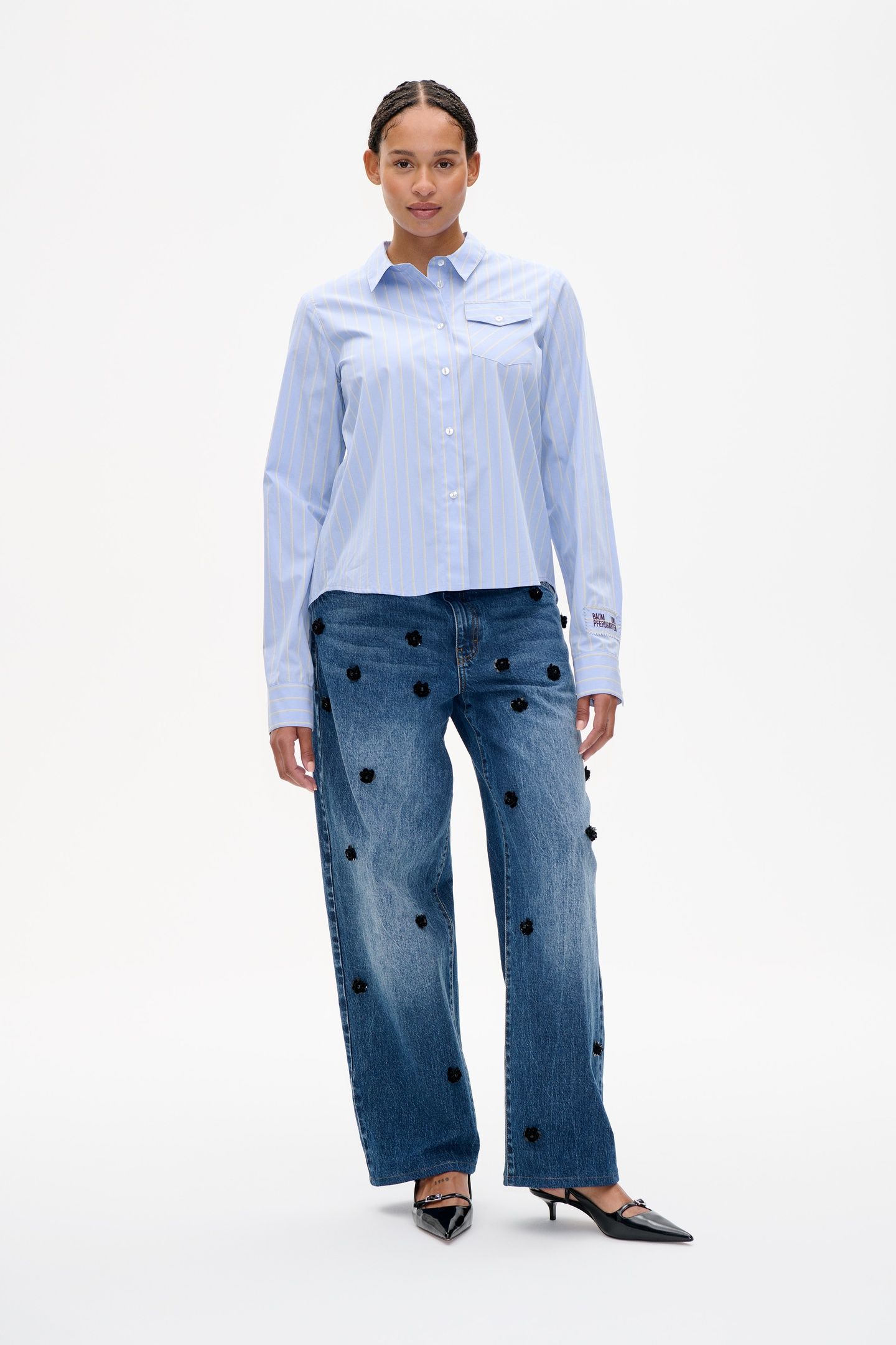 MENJA SHIRT SKY BLUE SUNNY STRIPE 2