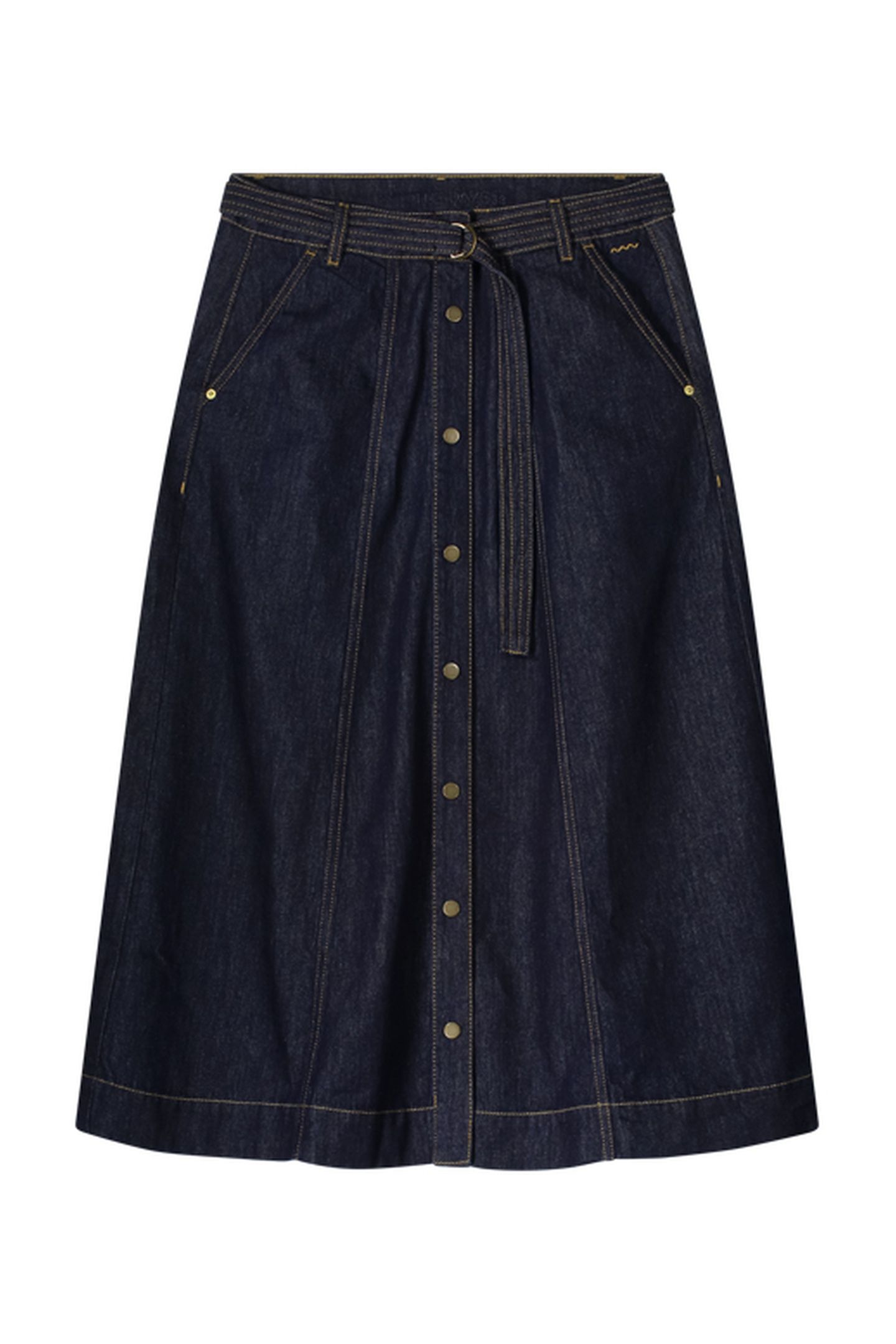 DENIM SKIRT LIGHT COTTON TWILL NIGHT BLUE DENIM 3