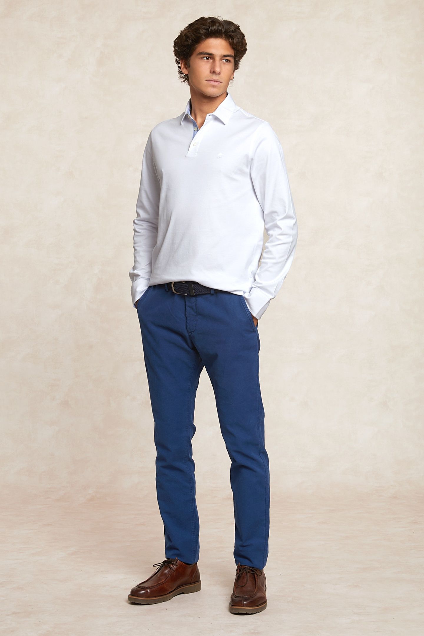 CUSTOM FIT INTERLOCK POLO WHITE 1