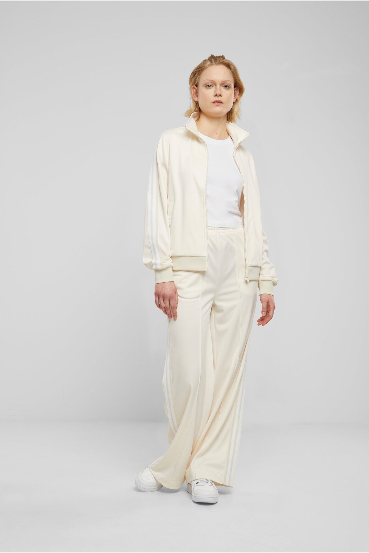 LADIES RETRO TRACK JACKET WHITESAND 7