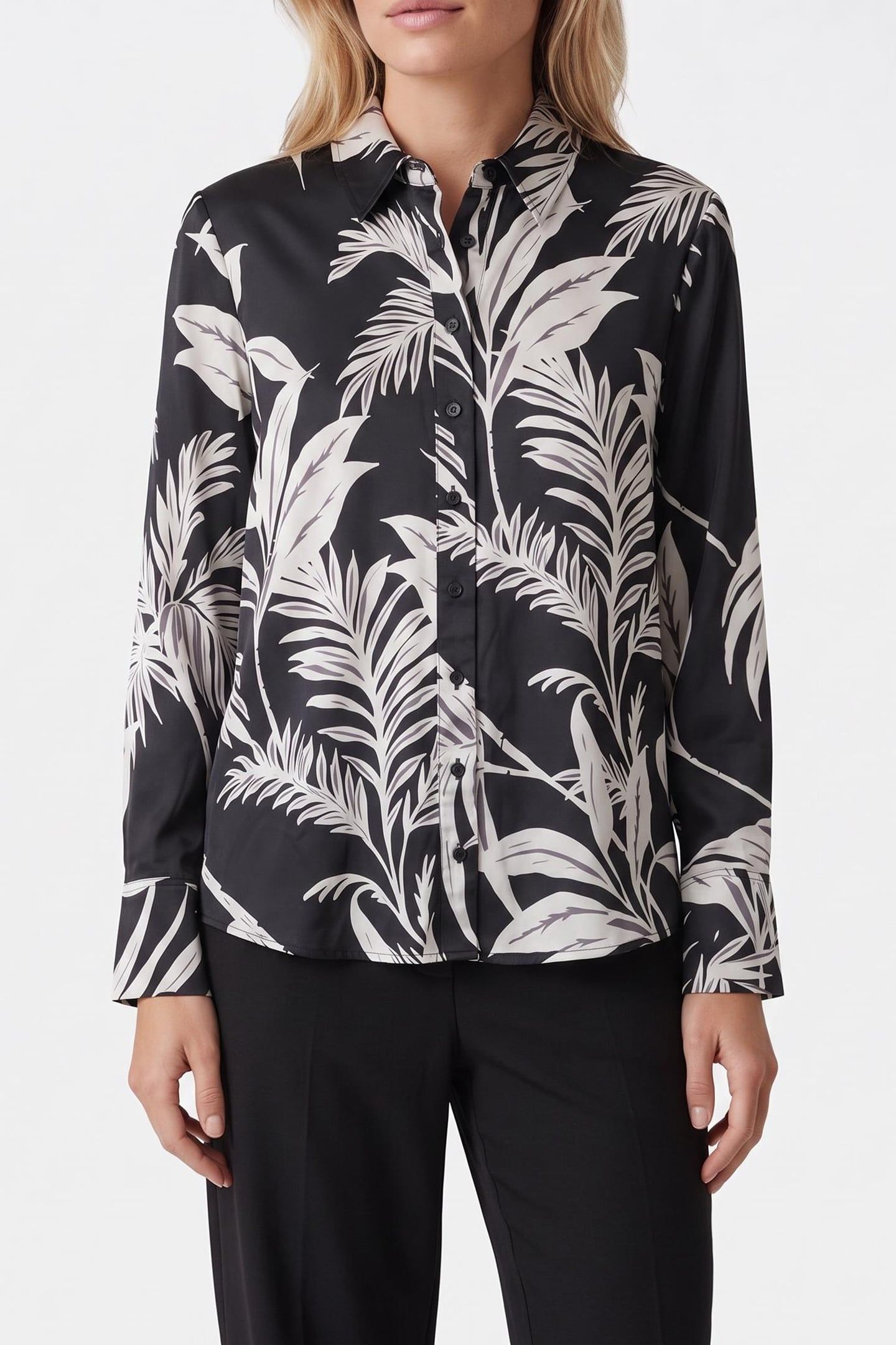 LS CONCETTA BUTTONS FOREST TROPICAL BLK 1
