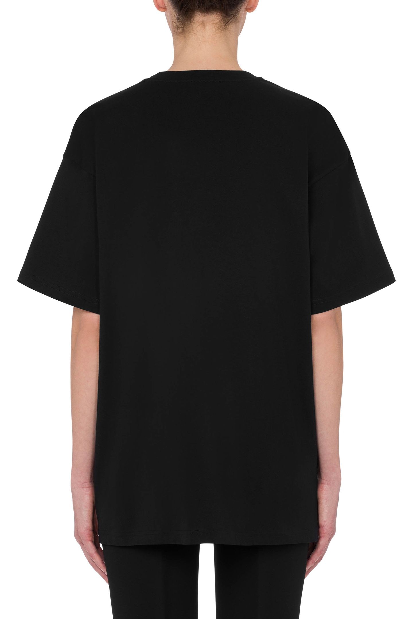 TEDDY EMBROIDERY ORGANIC JERSEY T-SHIRT BLACK 2