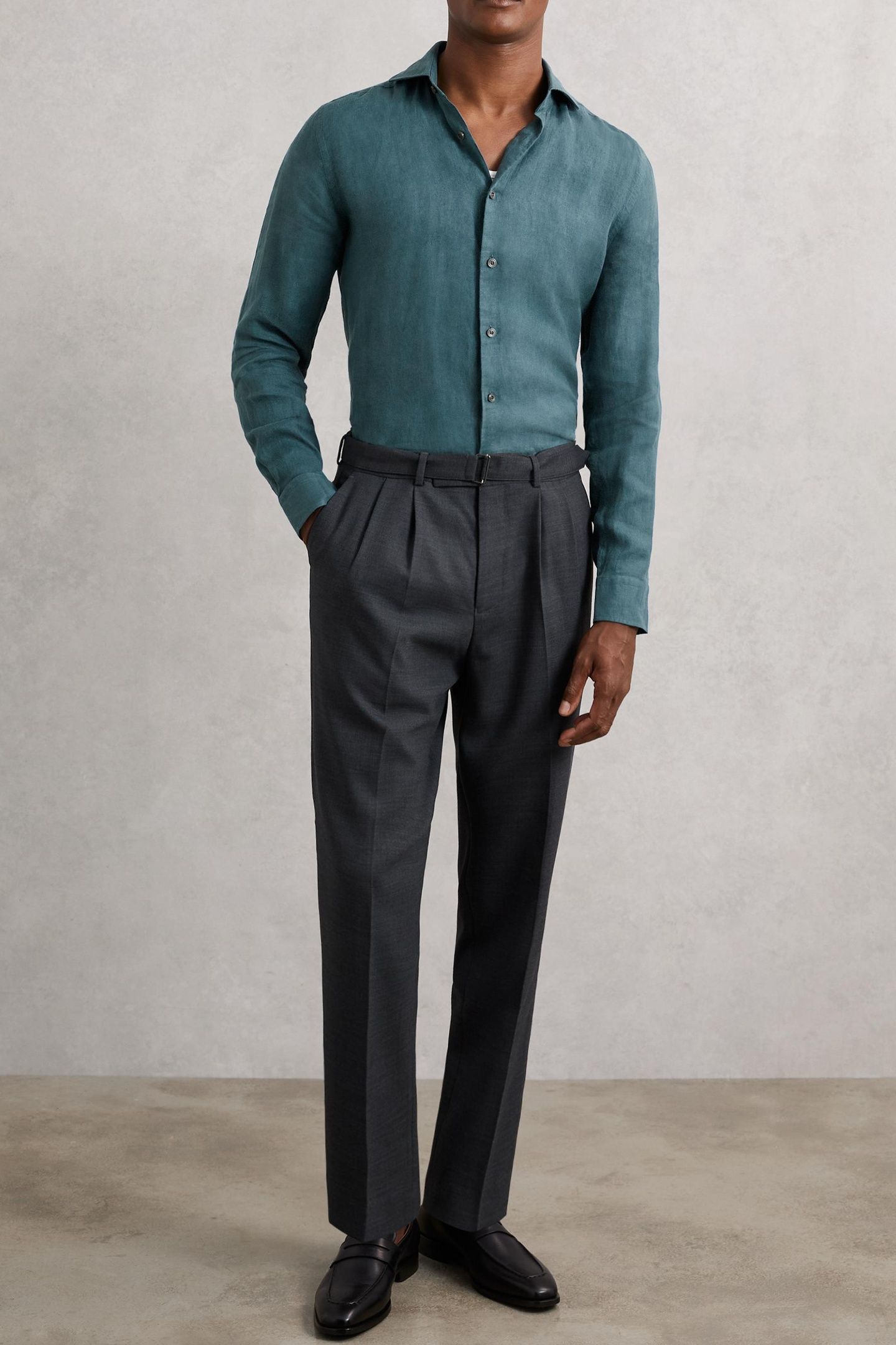 LS LINEN SHIRT ORION BLUE 3