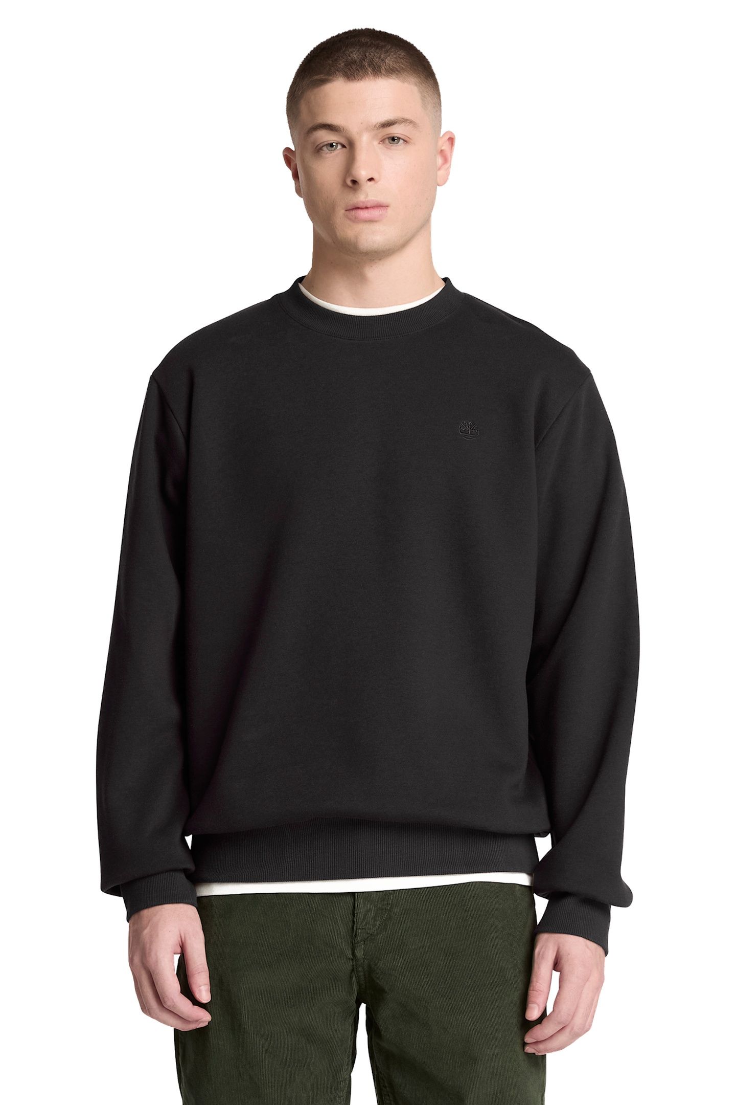 OYSTER RIVER CHEST LOGO BB CREW SWEATSHIRT BLACK 1