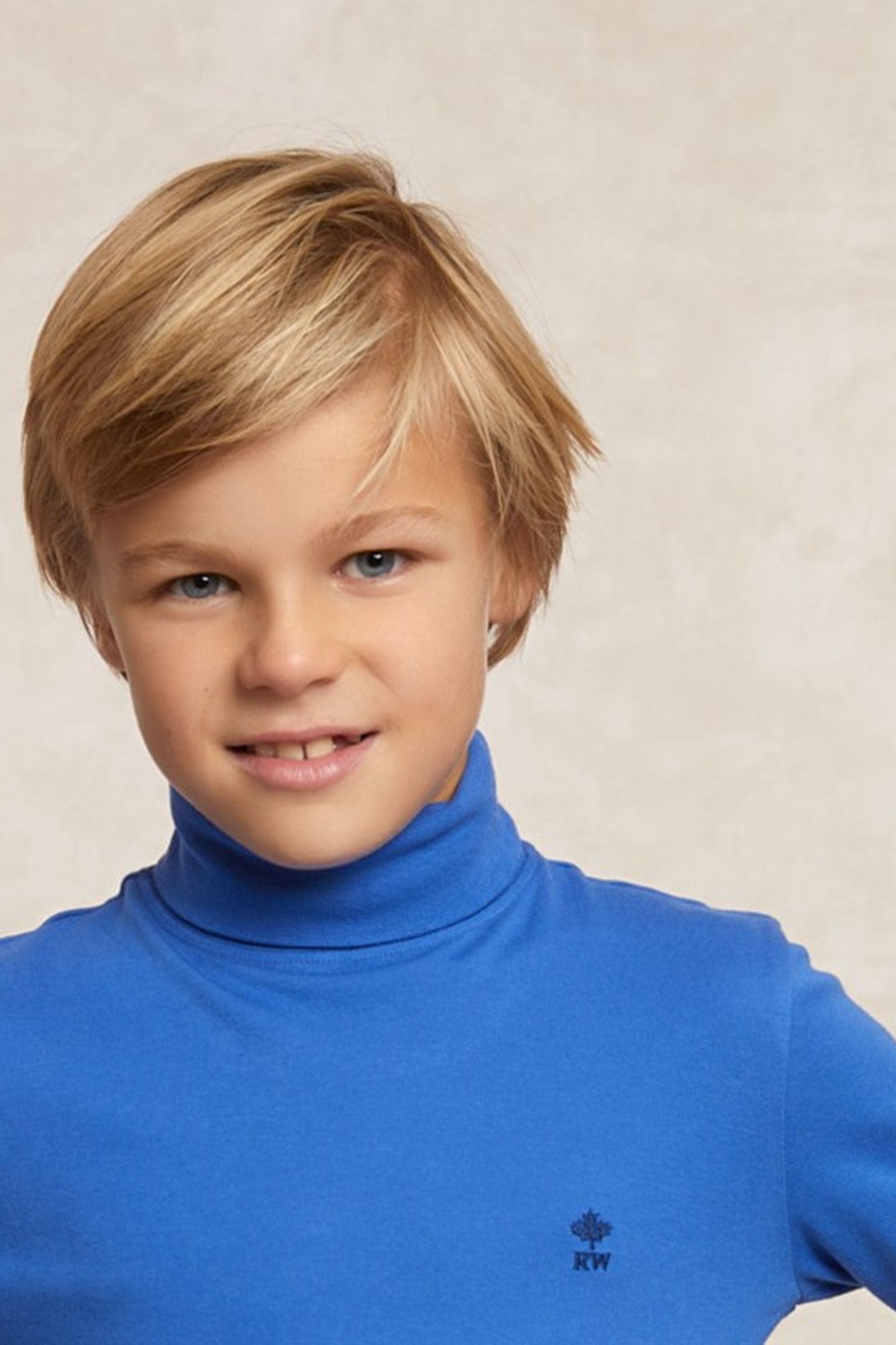 BASIC ROLL NECK T-SHIRT BLUE 3