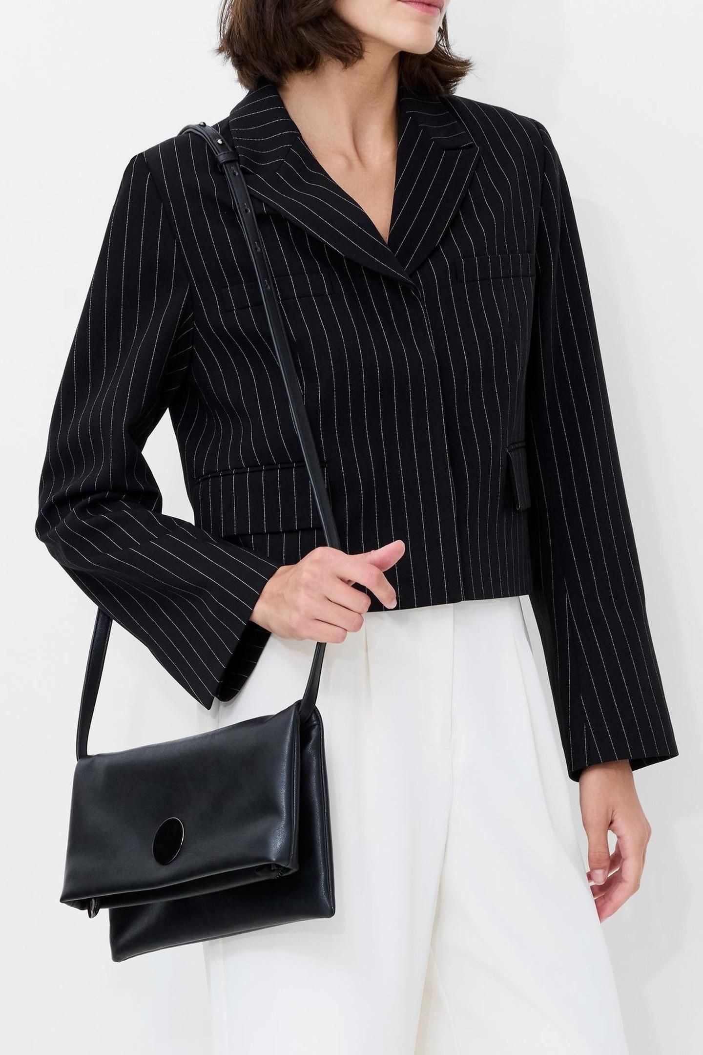 MORGAN TAILORED CROPPED BLAZER BLACK WINTER WHITE 3