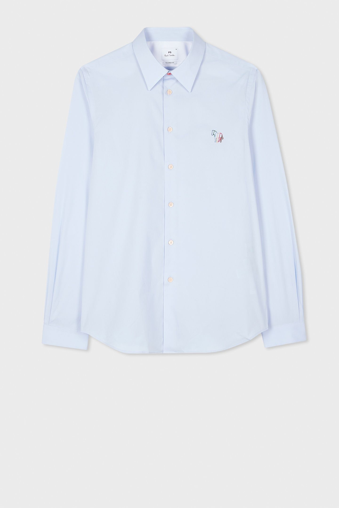 MENS LS TAILORED FIT SHIRT LINE ZEB LIGHT BLUE 1