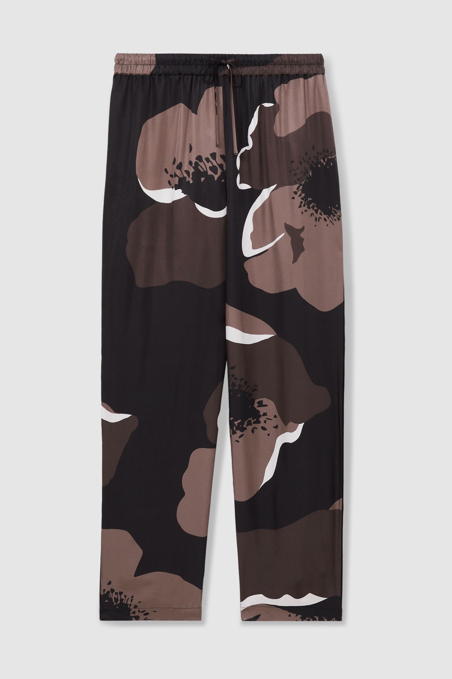 PRINTED WIDE LEG TROUSER BLACK/BROWN 5