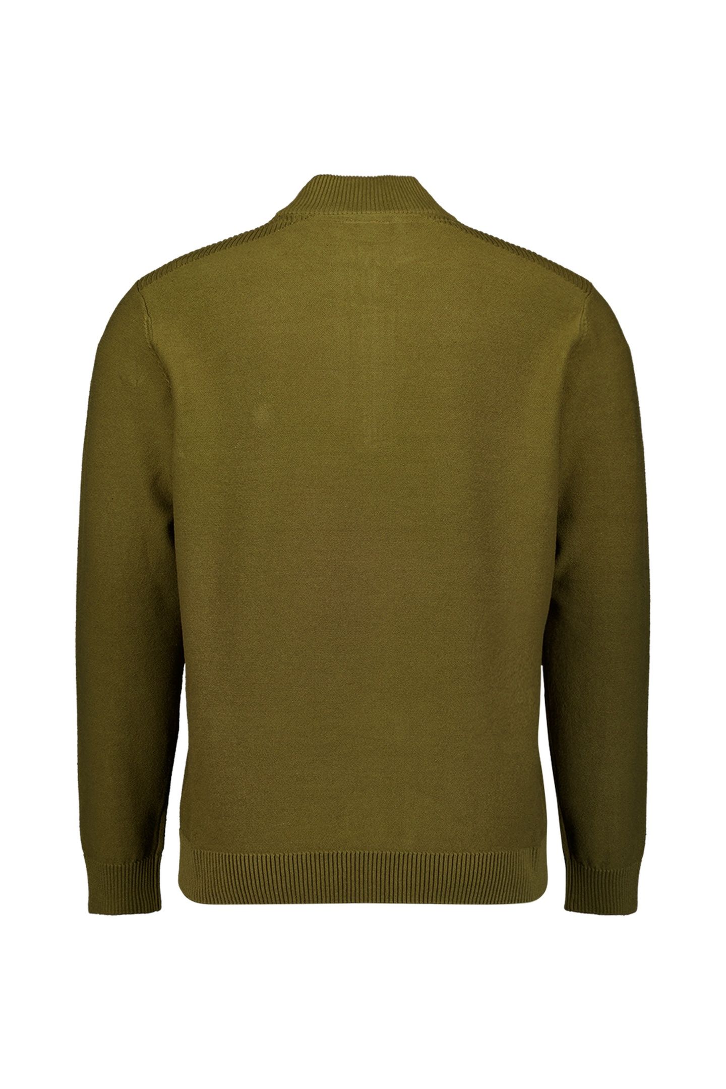 PULLOVER HALF ZIP SHOULDER DETAIL MOSS 6