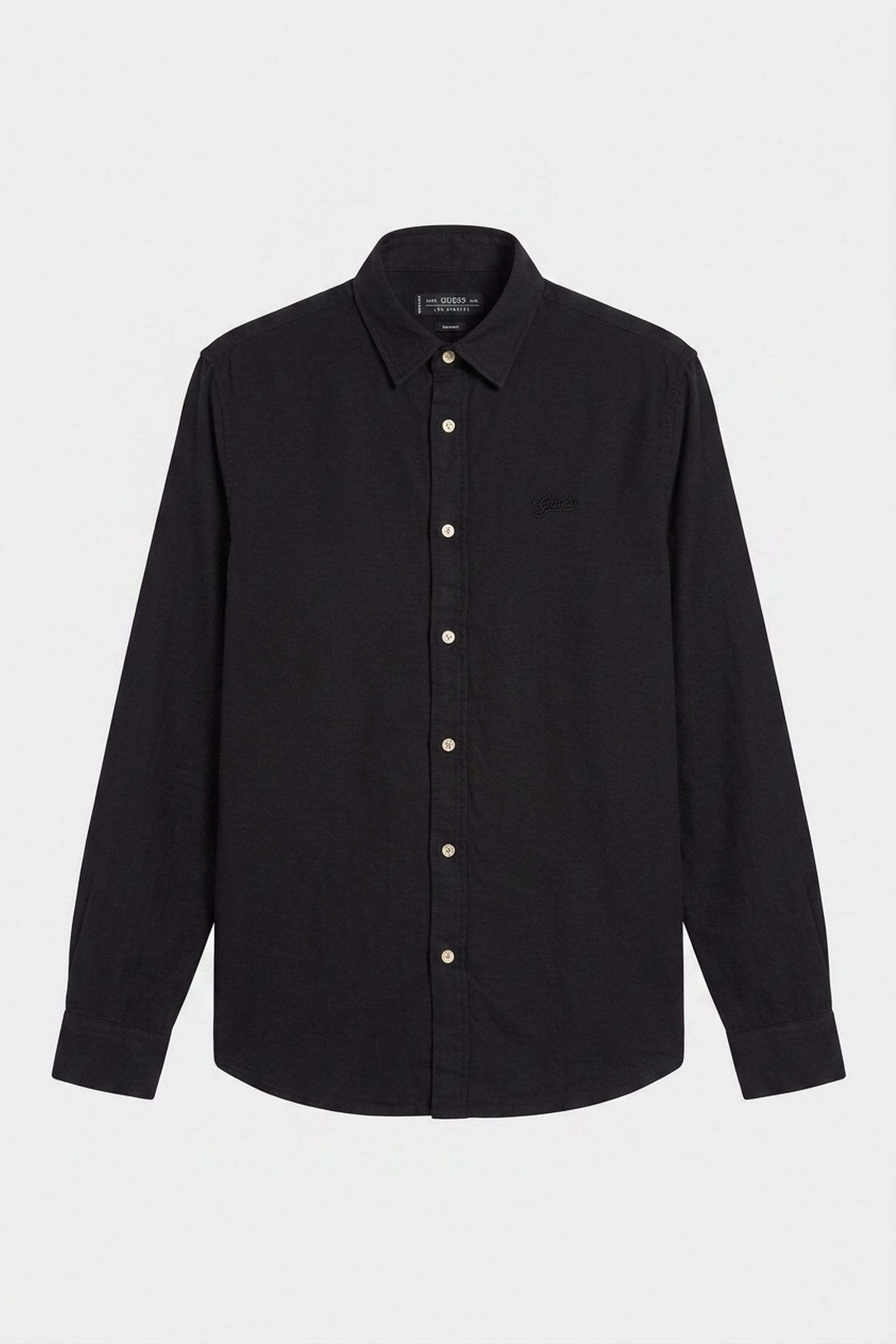 LS FLANNEL TWILL SHI JET BLACK A996 3