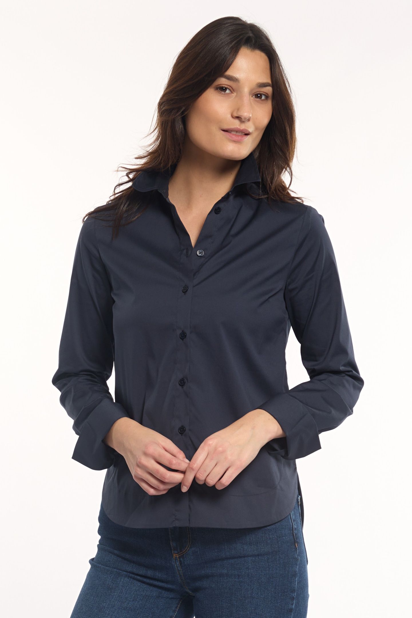 HIGH CUFFS LS SHIRT BLUE 1
