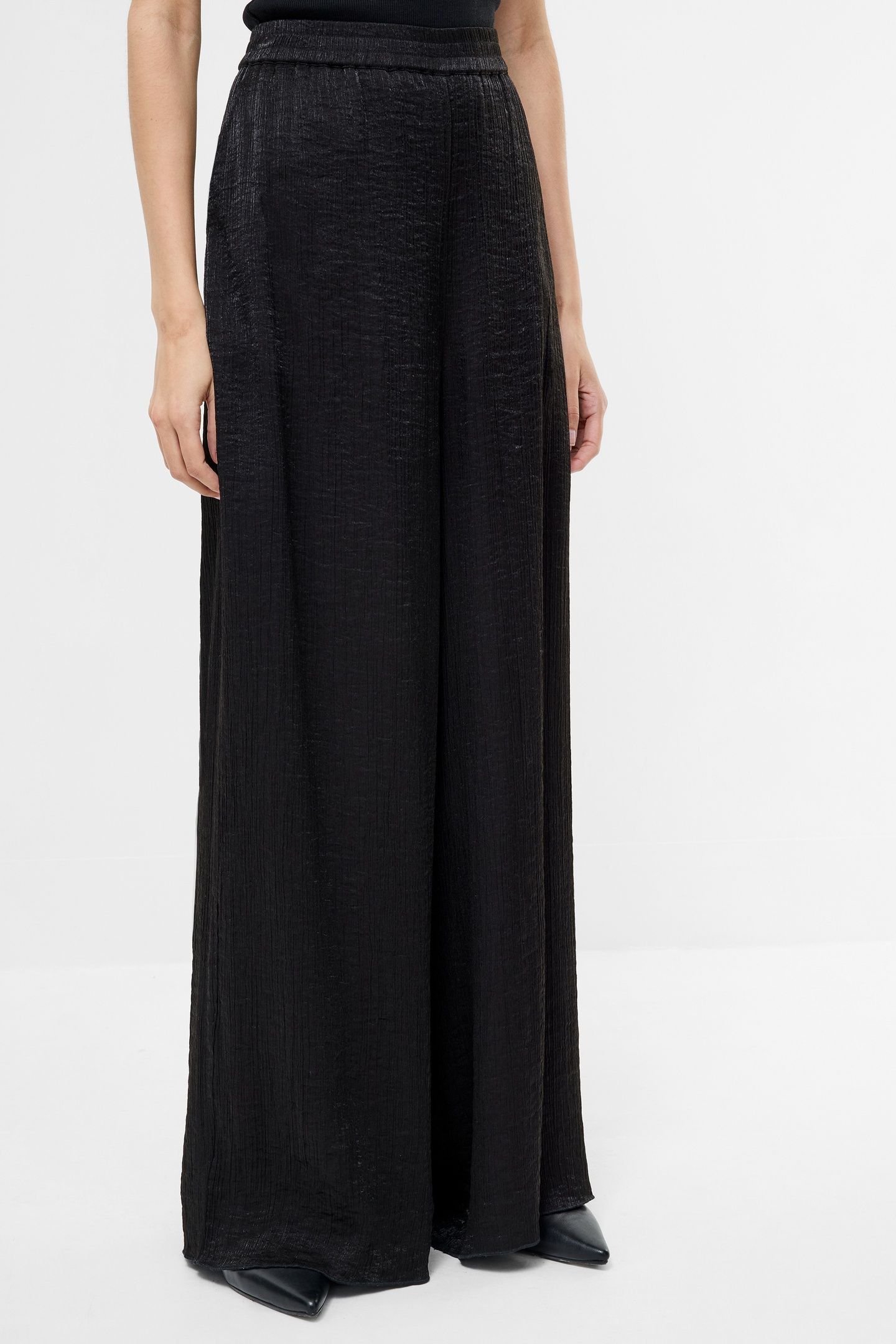 TERRY CRINKLE TROUSER BLACK 2
