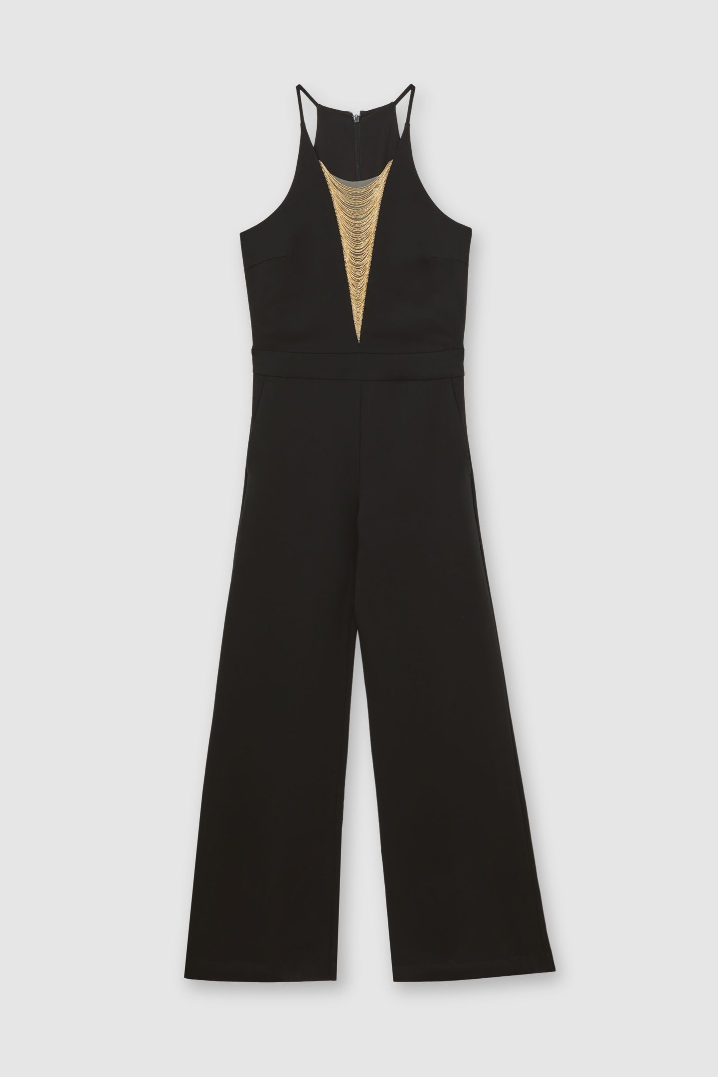 CHAIN DETAIL JUMPSUIT BLACK 3