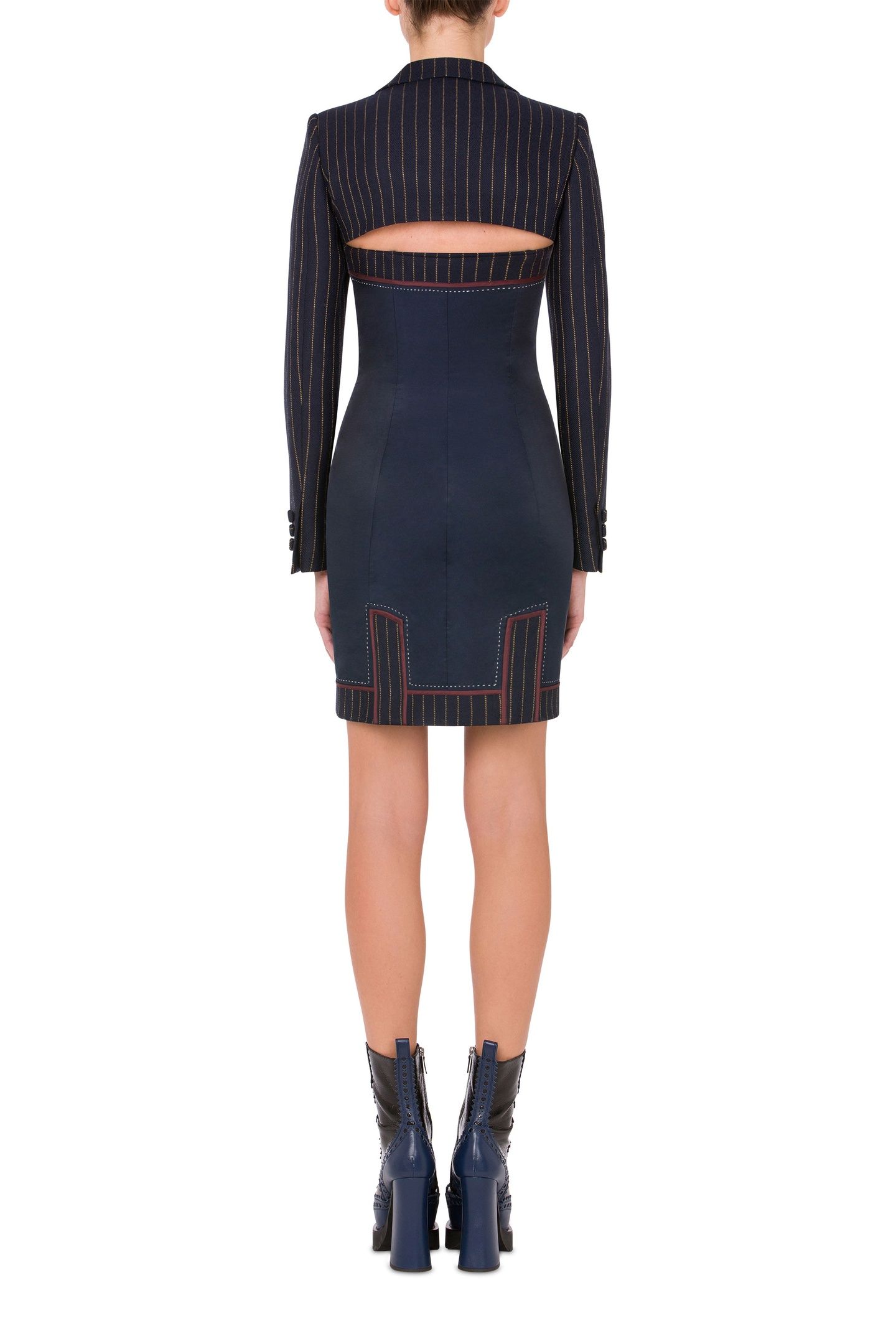 JACQUARD WOOL SHRUG BLUE 2