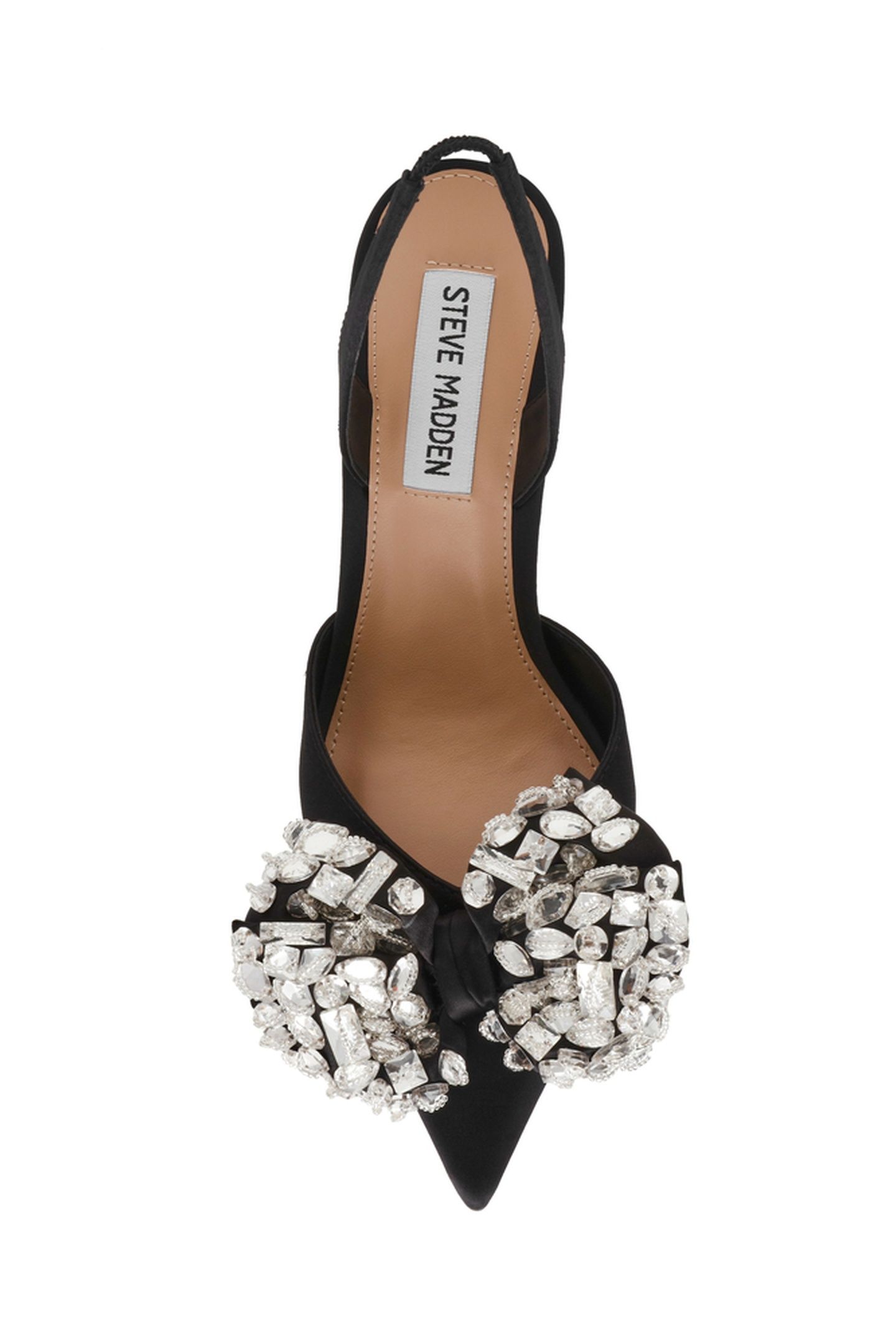 LOVIE PUMPS BLACK SATIN 6