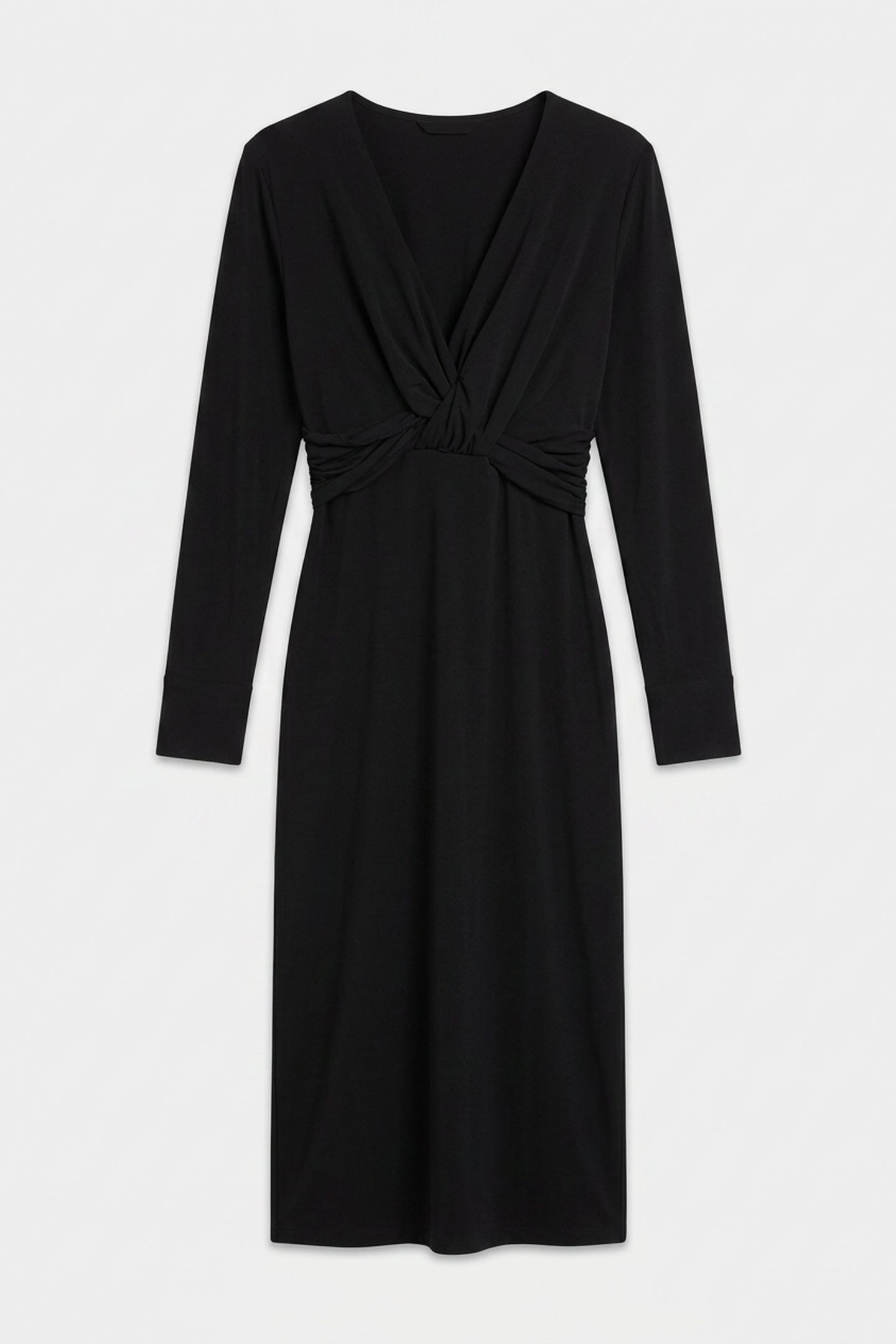 MATILDE LS WRAP DRES JET BLACK A996 3