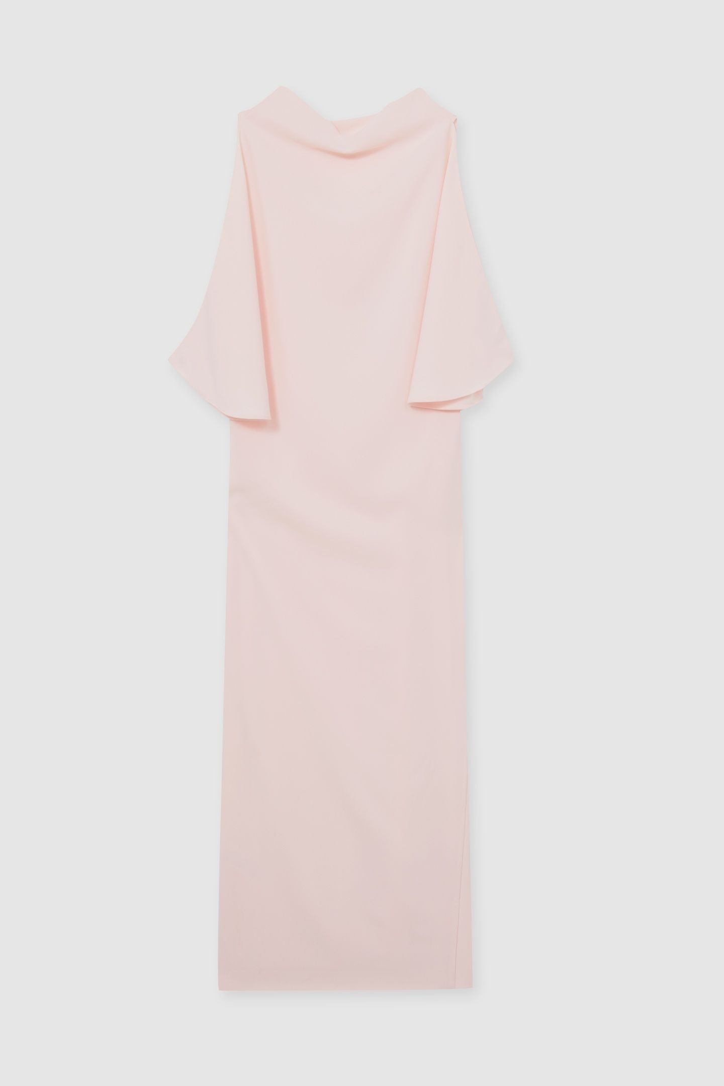 COLD SHOULDER MIDI DRESS PALE PINK 3