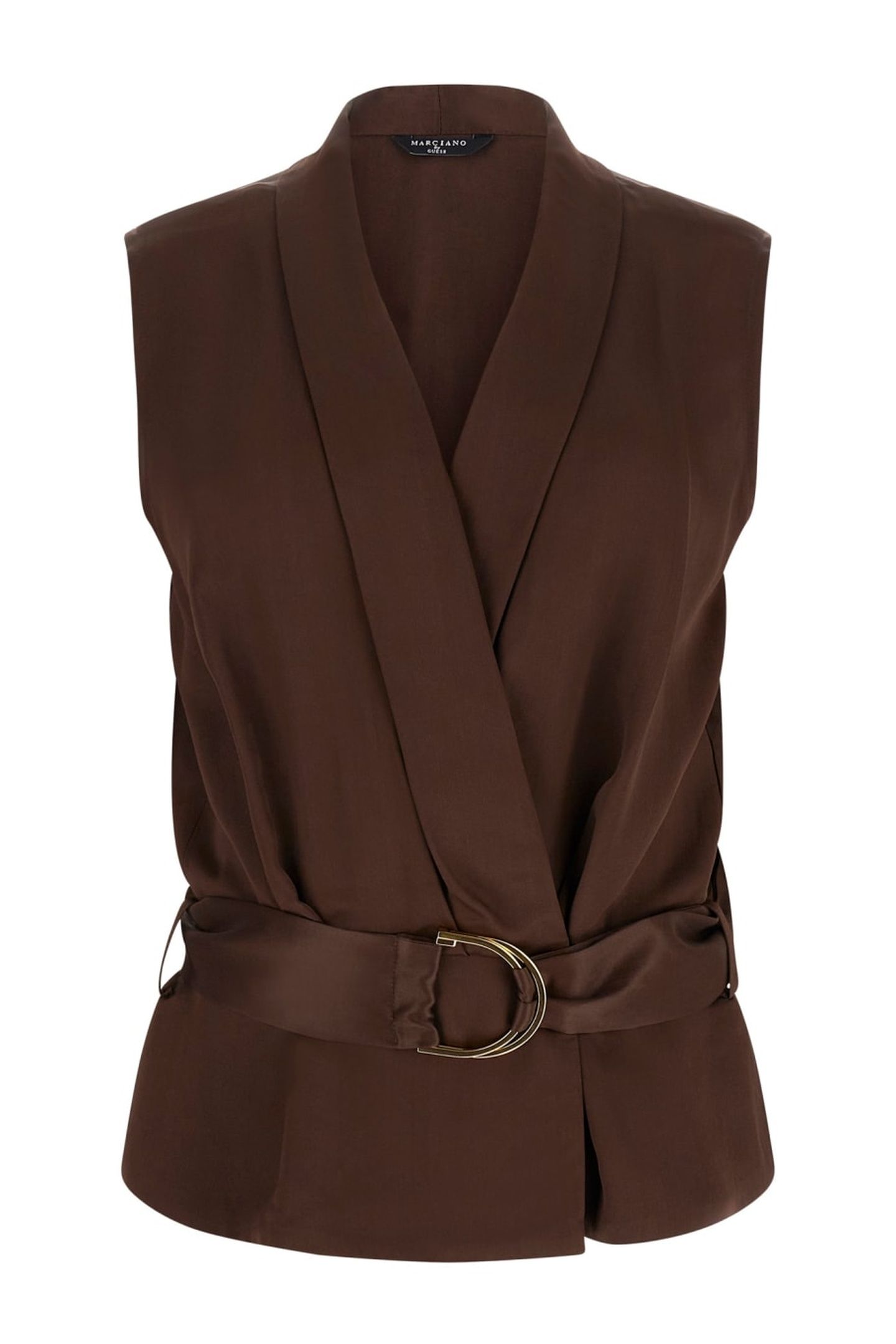 IVA OVERLAP SL BLOUS RICH BROWN 3