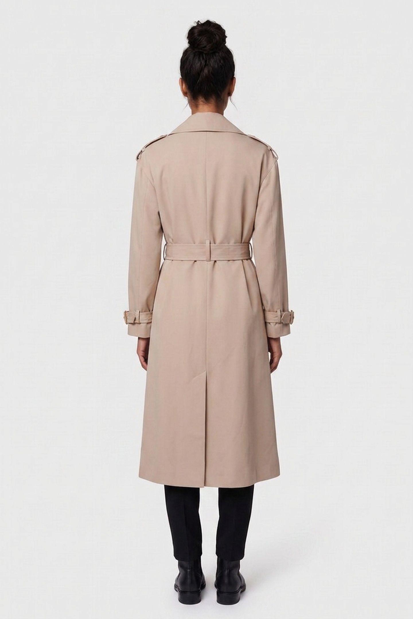 NINA LONG TRENCH COA VELVET TAUPE 2