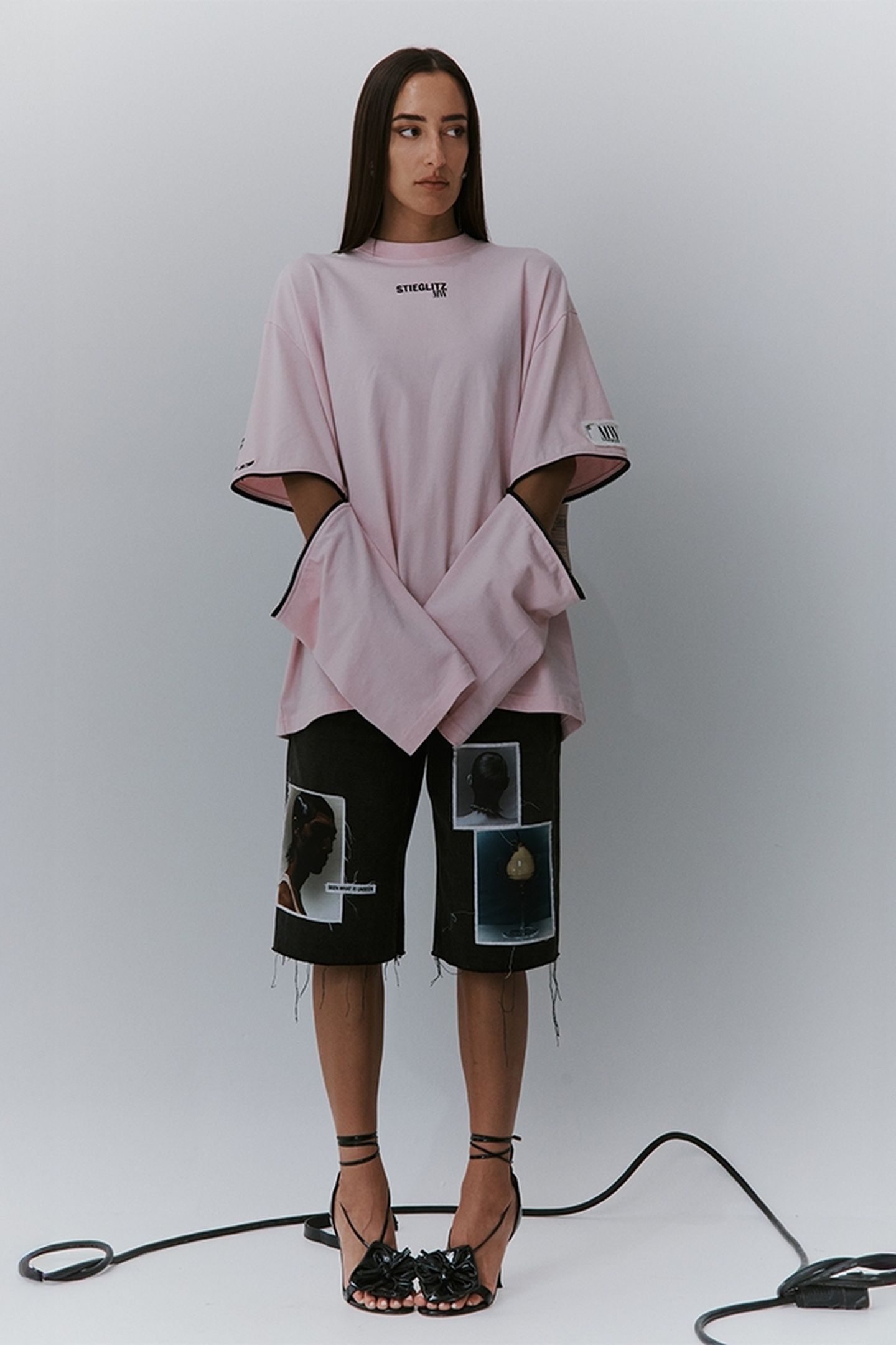 CHAYENNE SKATE TEE WIDE SLEEVE PINK 1