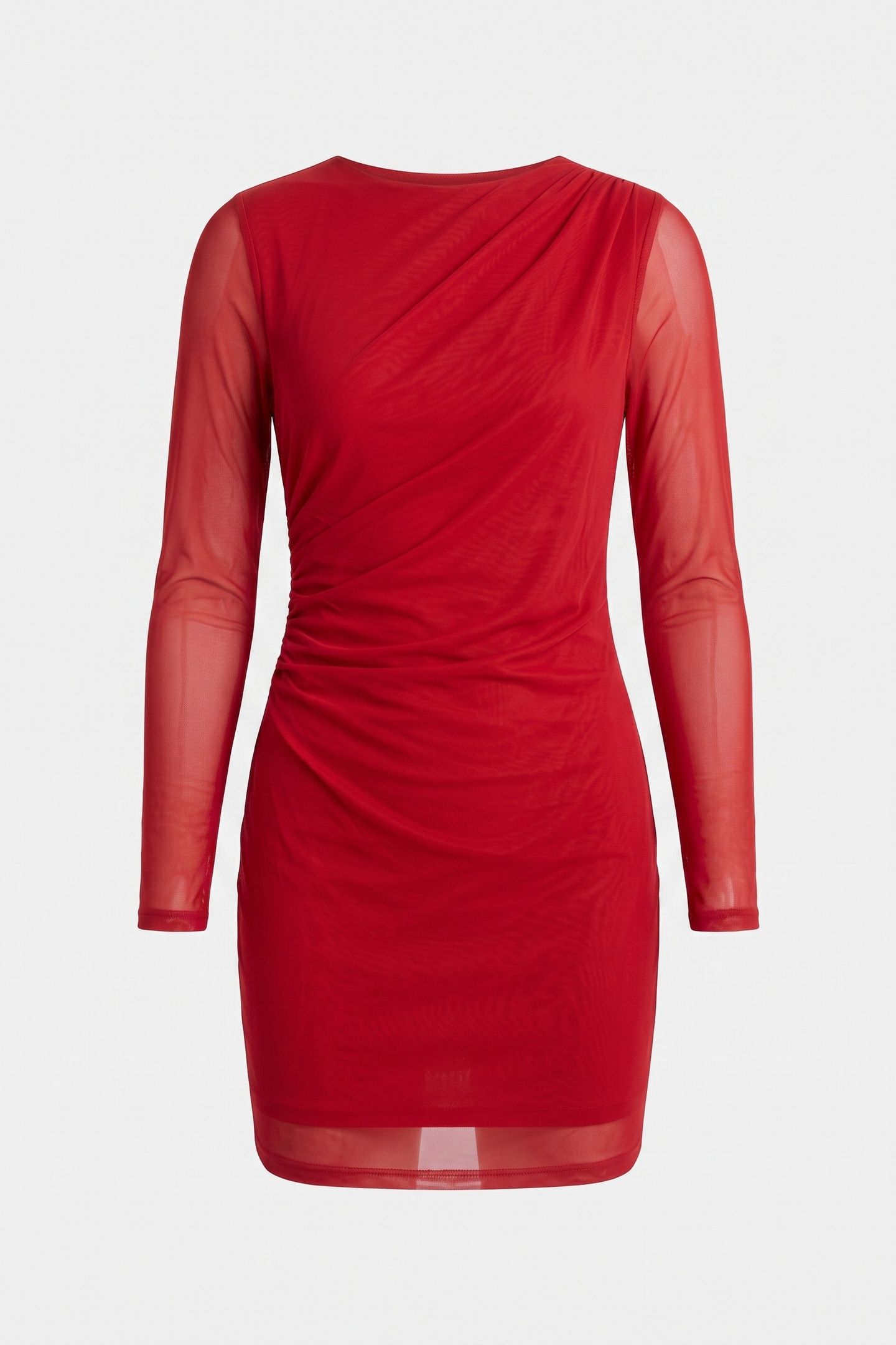 ST SILJE MESH DRESS RED 3