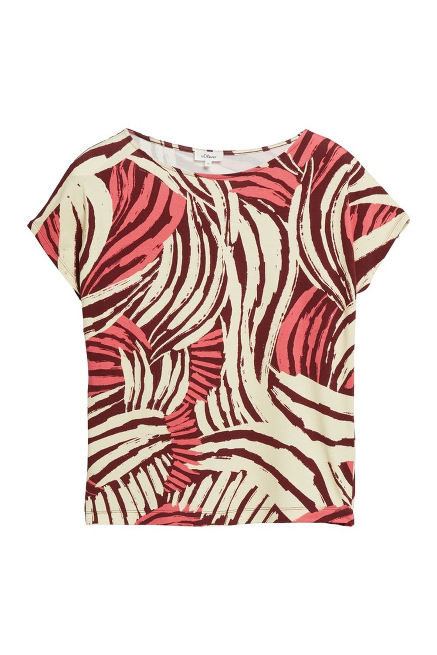 S.OLIVER T-SHIRTS PINK BURGUNDY 4