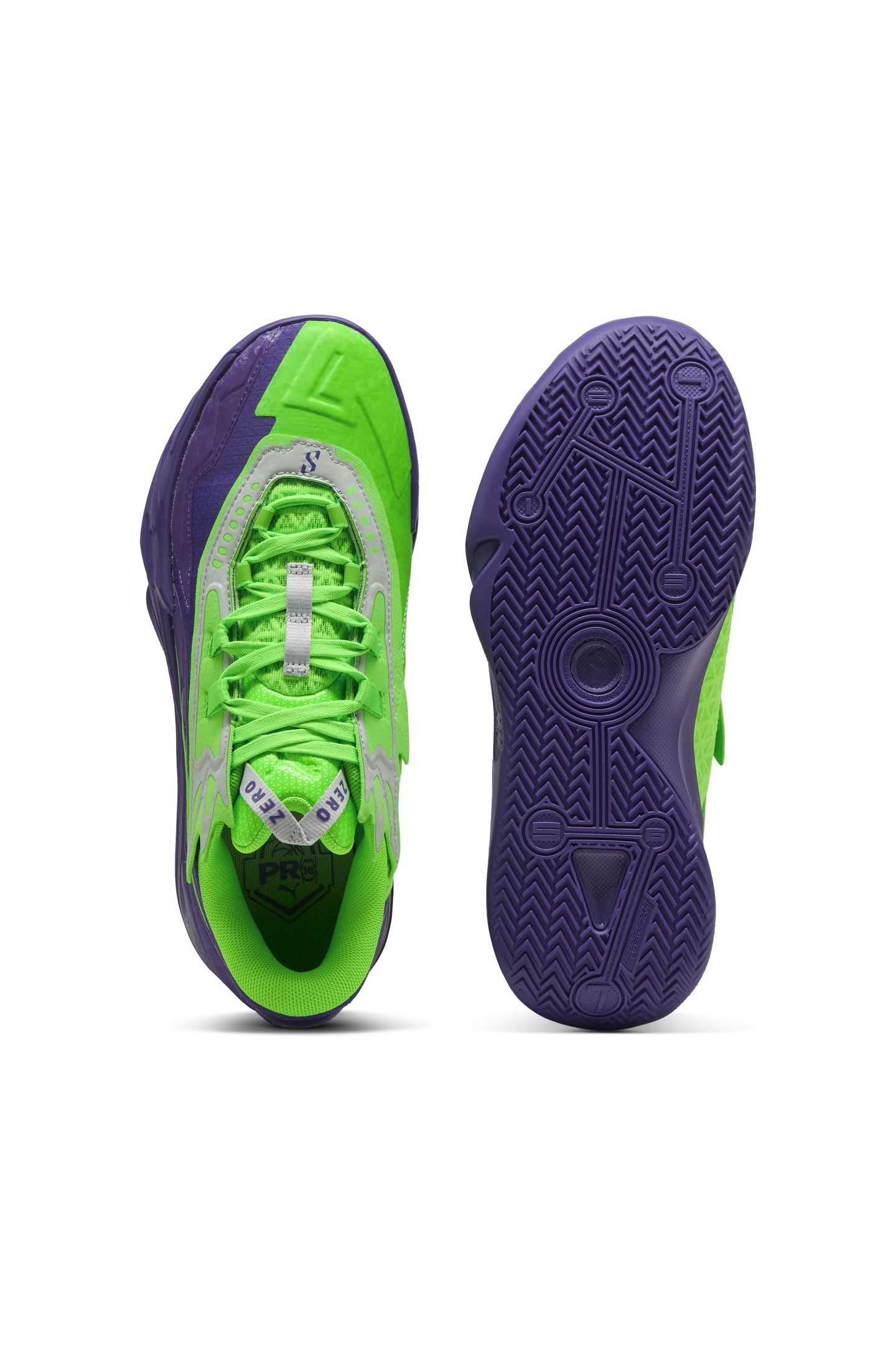 UNISEX SCOOT ZEROS II NXTPRO HOOPS TEAM VIOLET-FLURO GREEN P 5