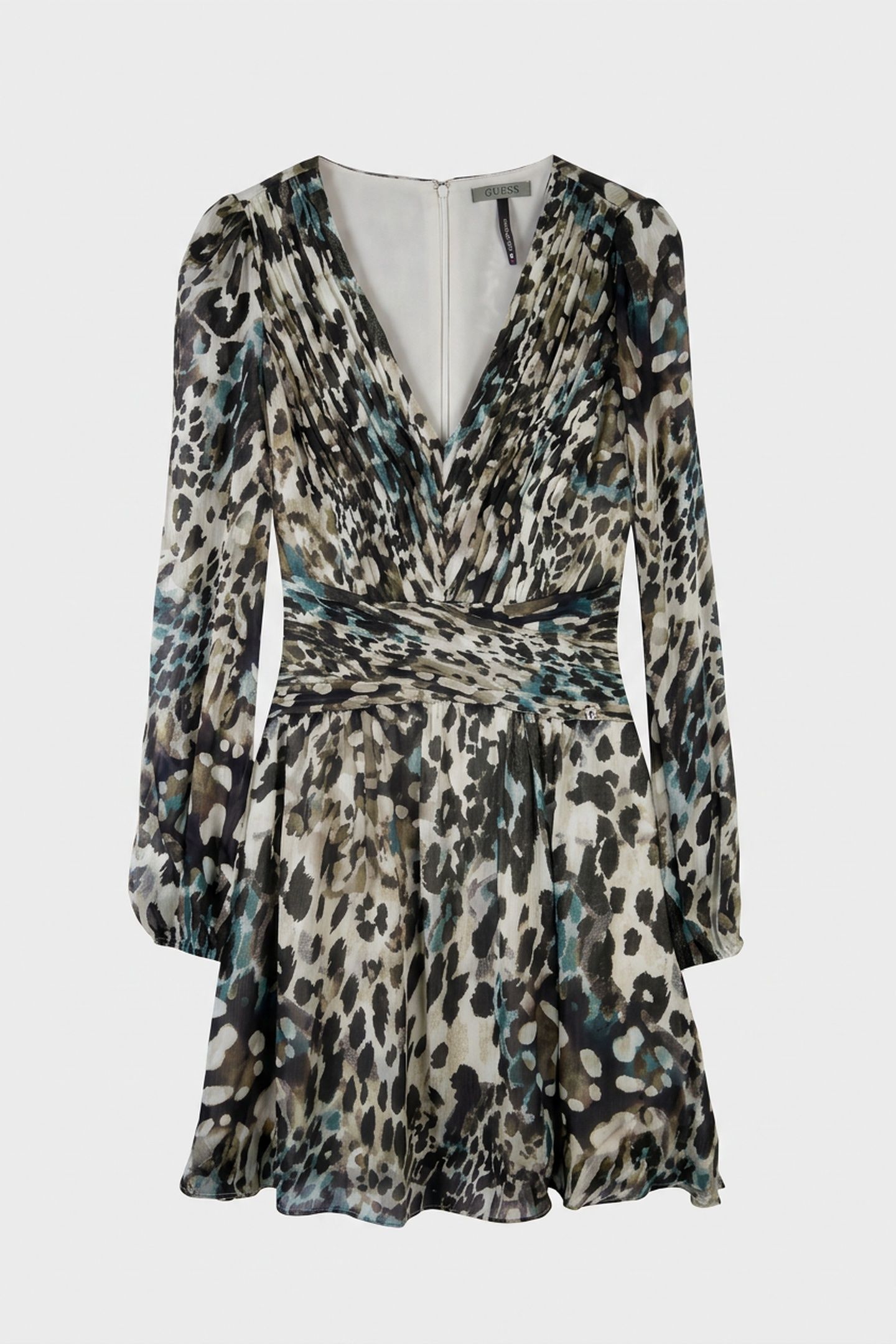 LS ROMINA PLEAT FLAR AQUARELLE LEOPARD PR 3
