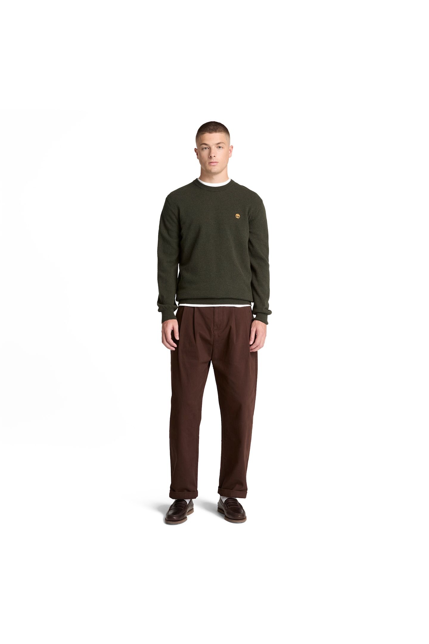 JAFFREY WOOL CREWNECK SWEATER DUFFEL BAG HEATHERE 3
