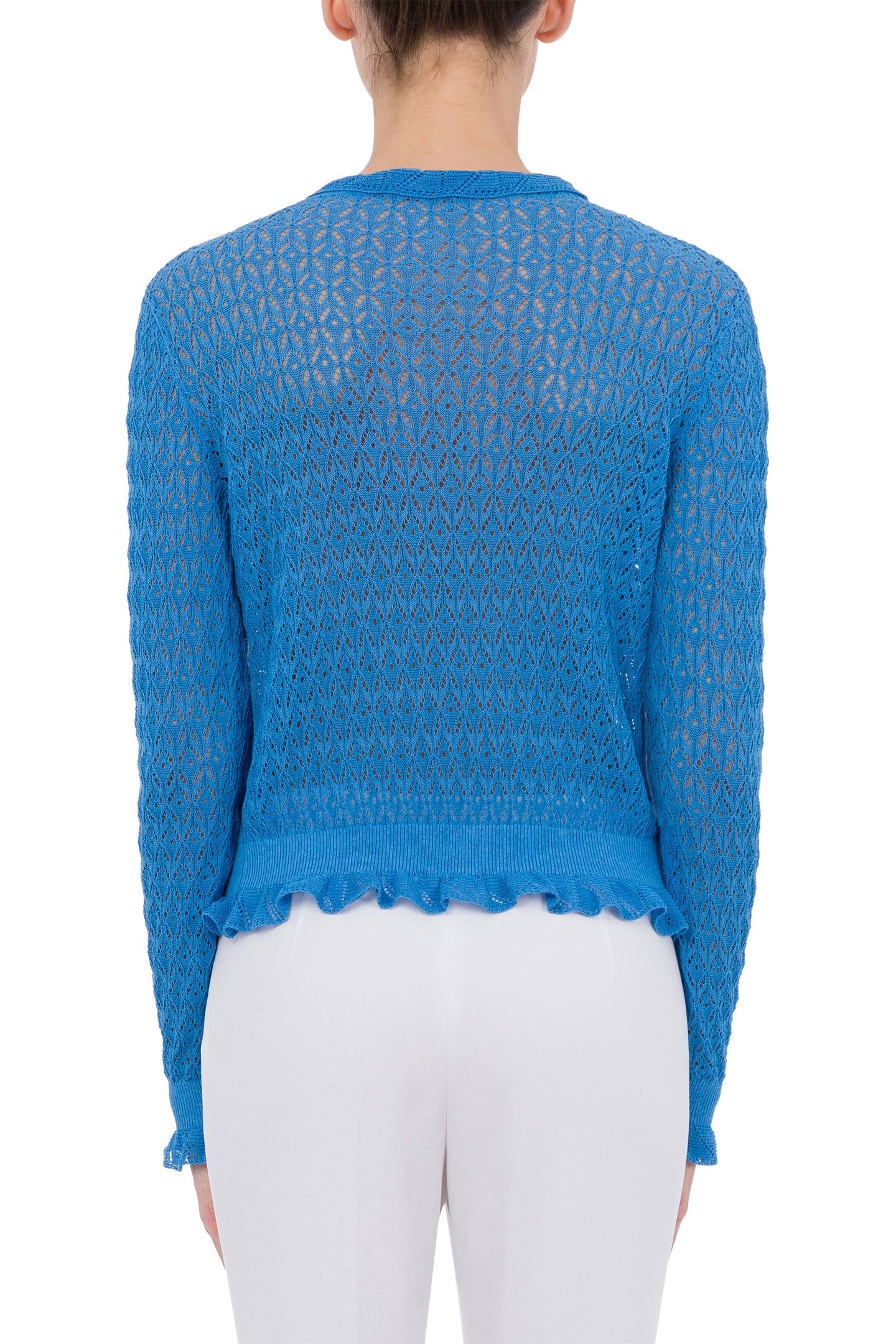 PUNCHED COTTON CARDIGAN BLUE 2