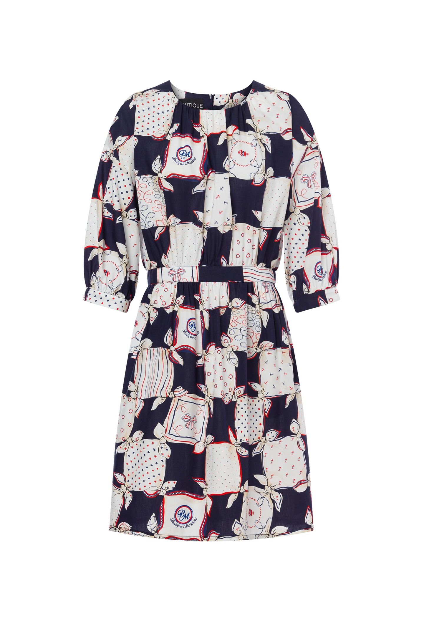 SAILOR HANDKERCHIEFS COTTON POPLIN DRESS WHITE 3