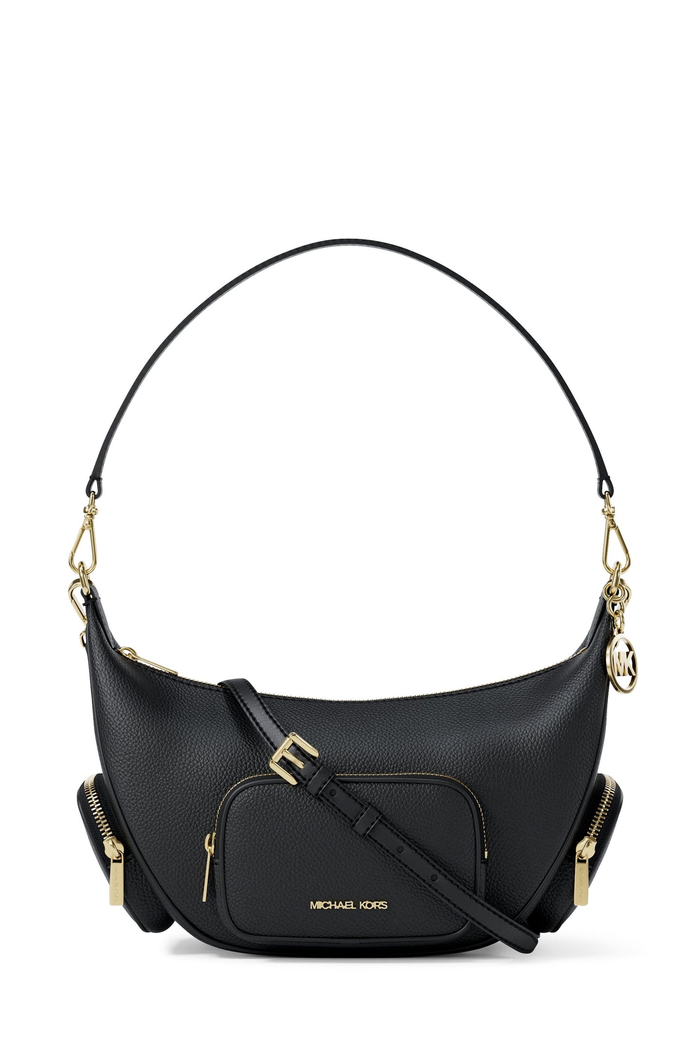 MEDIUM CONVERTIBLE POCKET SHOULDER BAG BLACK 1