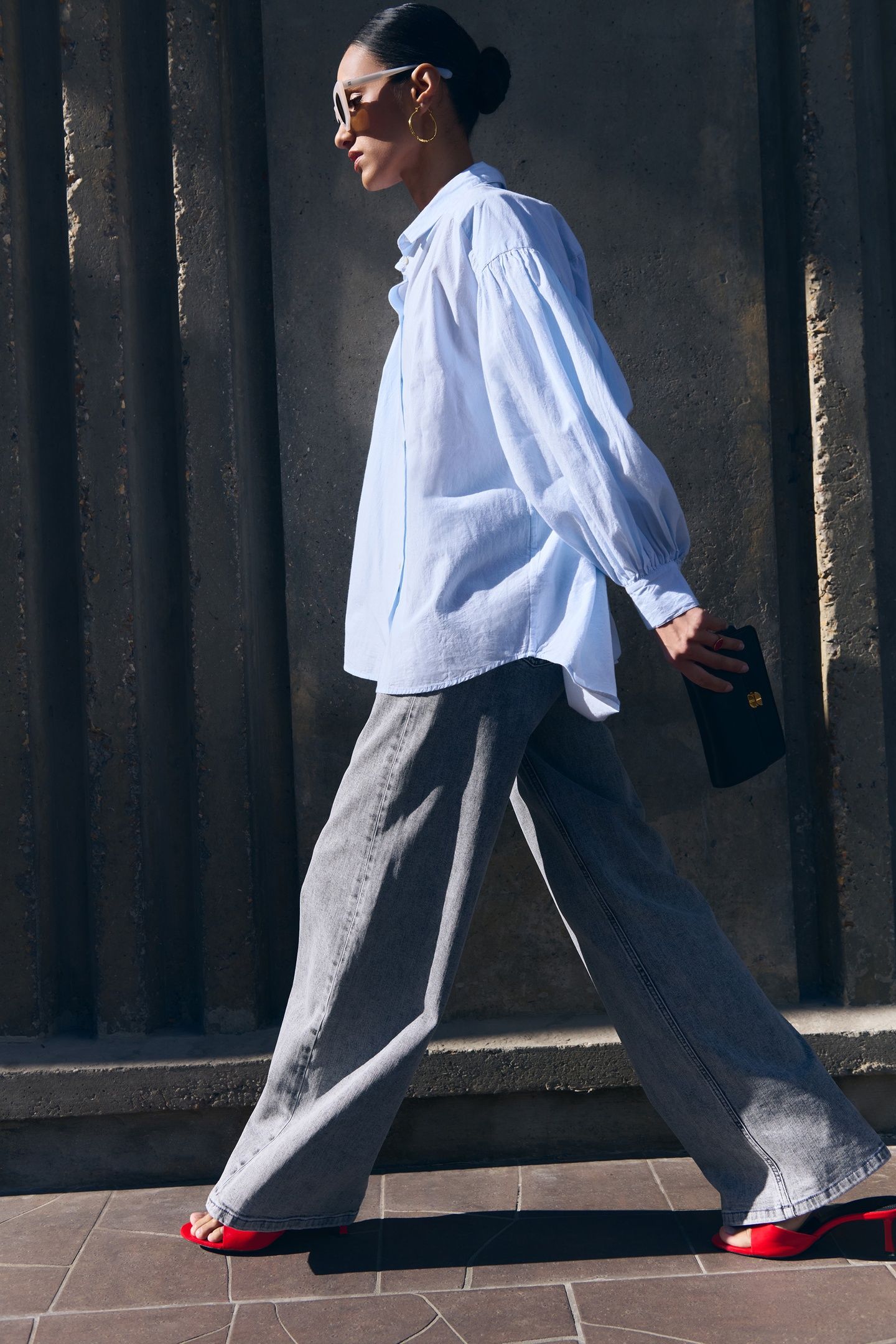 SARAH CHAMBRAY BLOUSE LIGHT BLUE 6