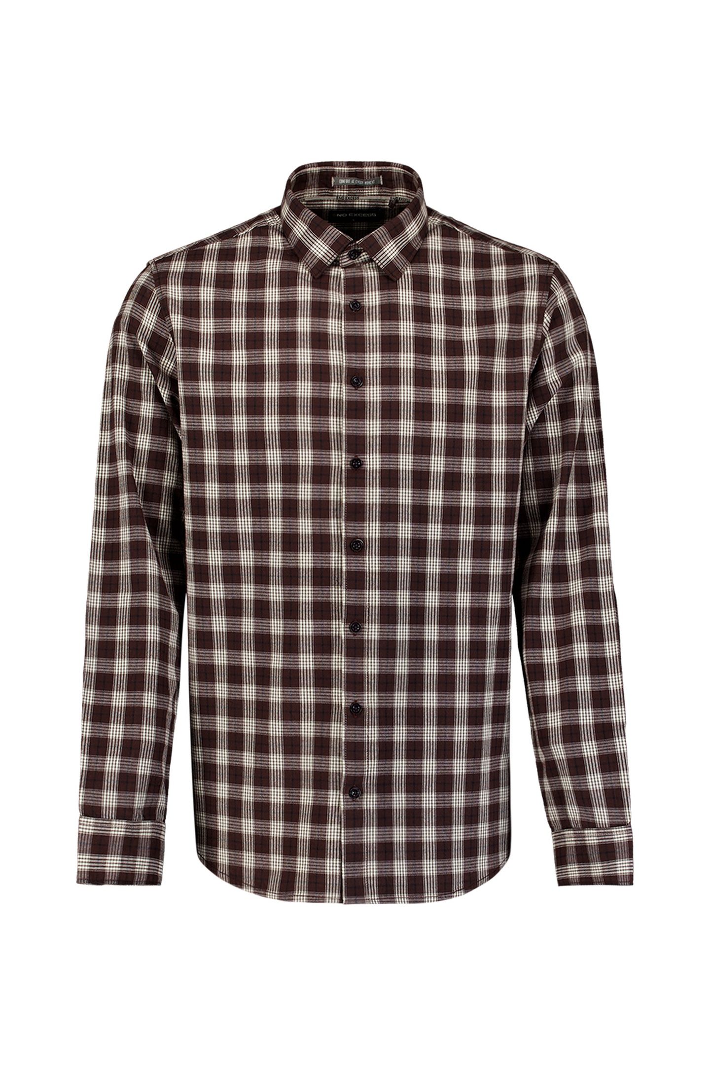 SHIRT YARN DYED CHECK DARK BROWN 4
