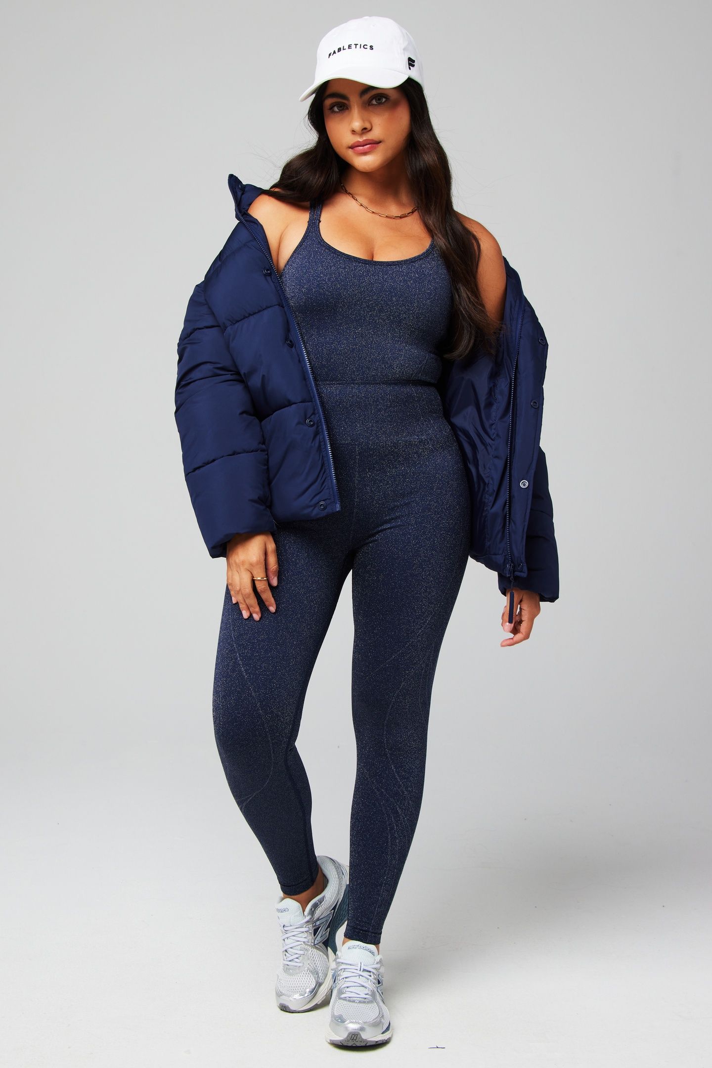 SEAMLESS LUREX JUMPSUIT DEEP NAVY SPARKLE 2